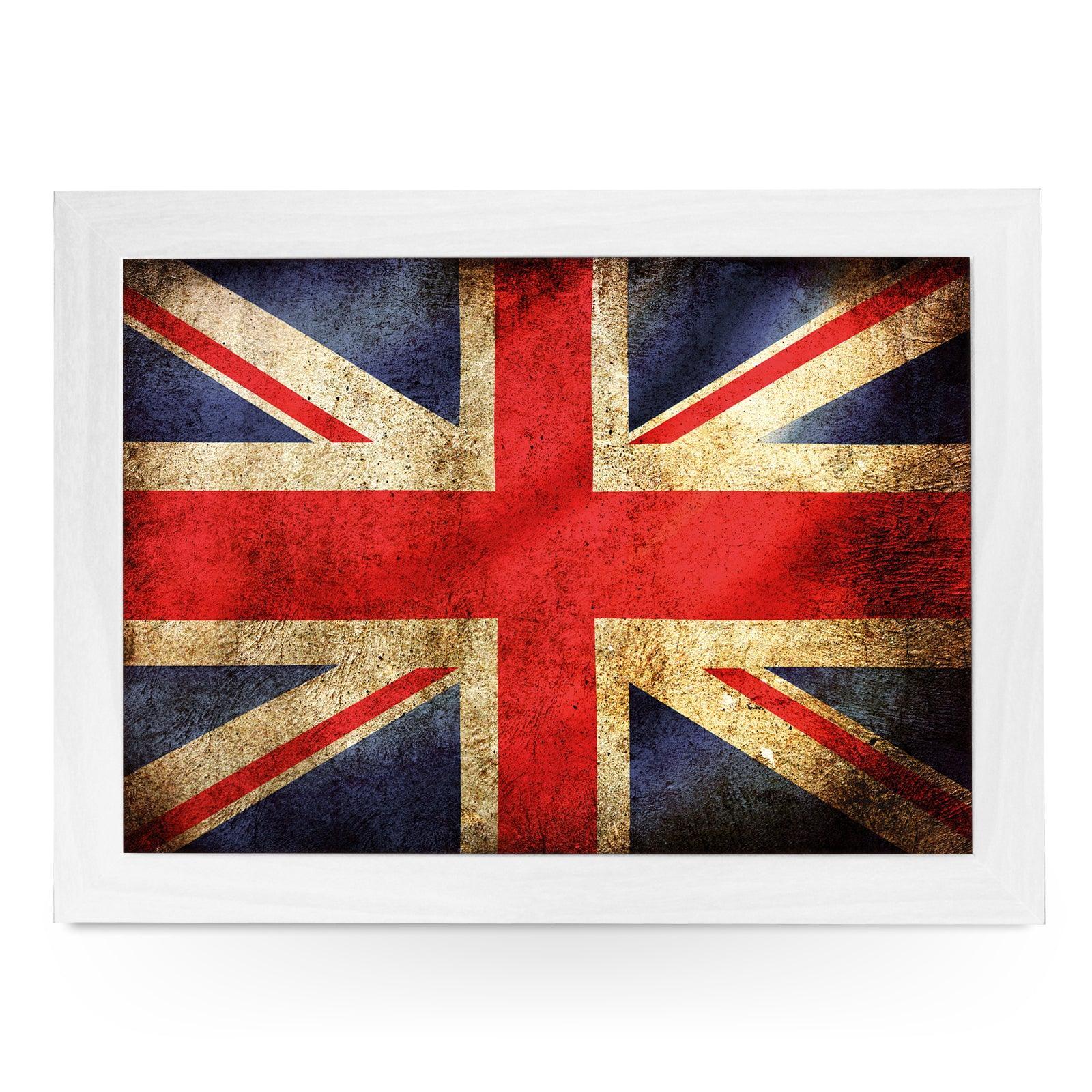 Union Jack Flag Grunge Lap Tray - L0241 Personalised Lap Trays