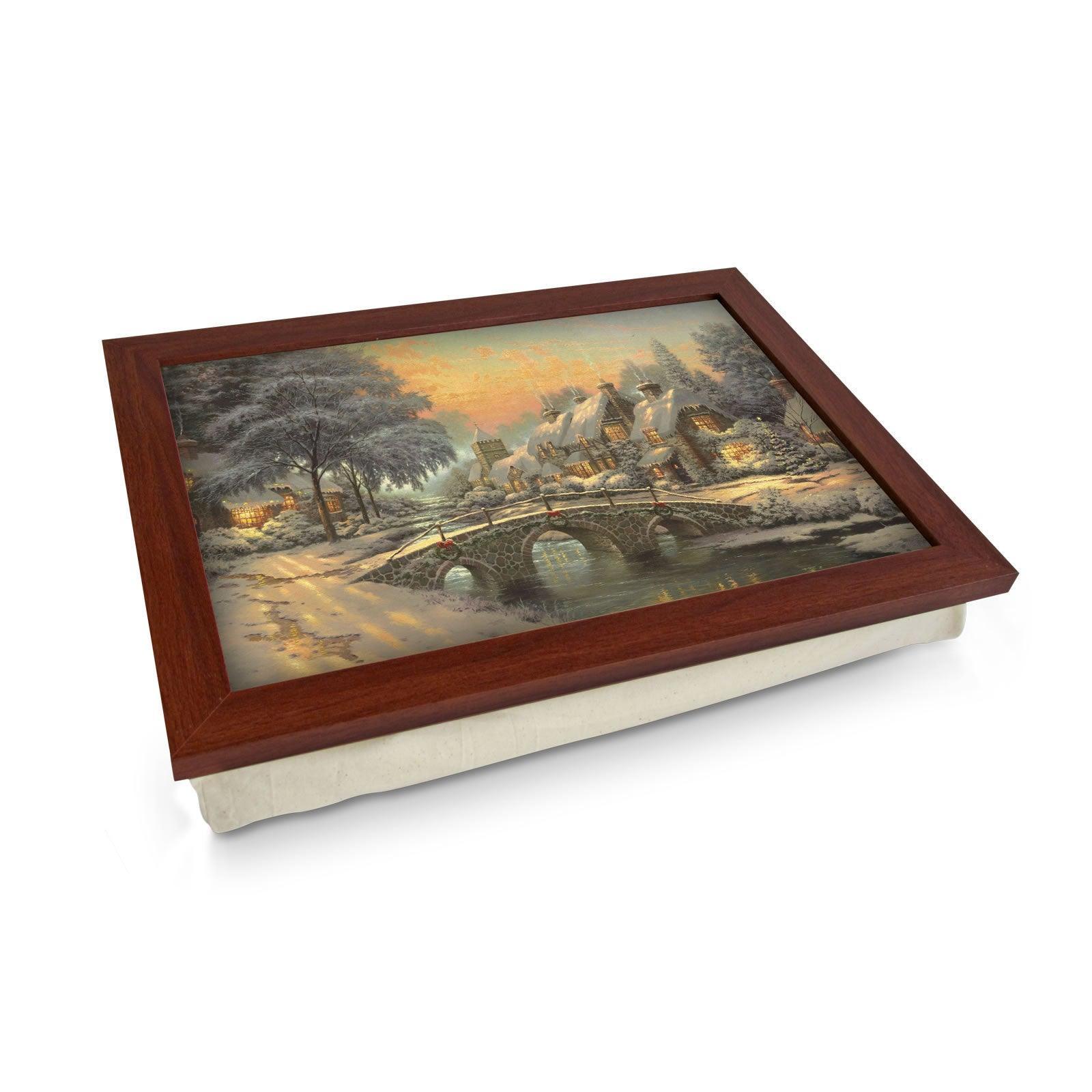 Victorian Christmas Bridge Scene Lap Tray - L0022 Personalised Lap Trays