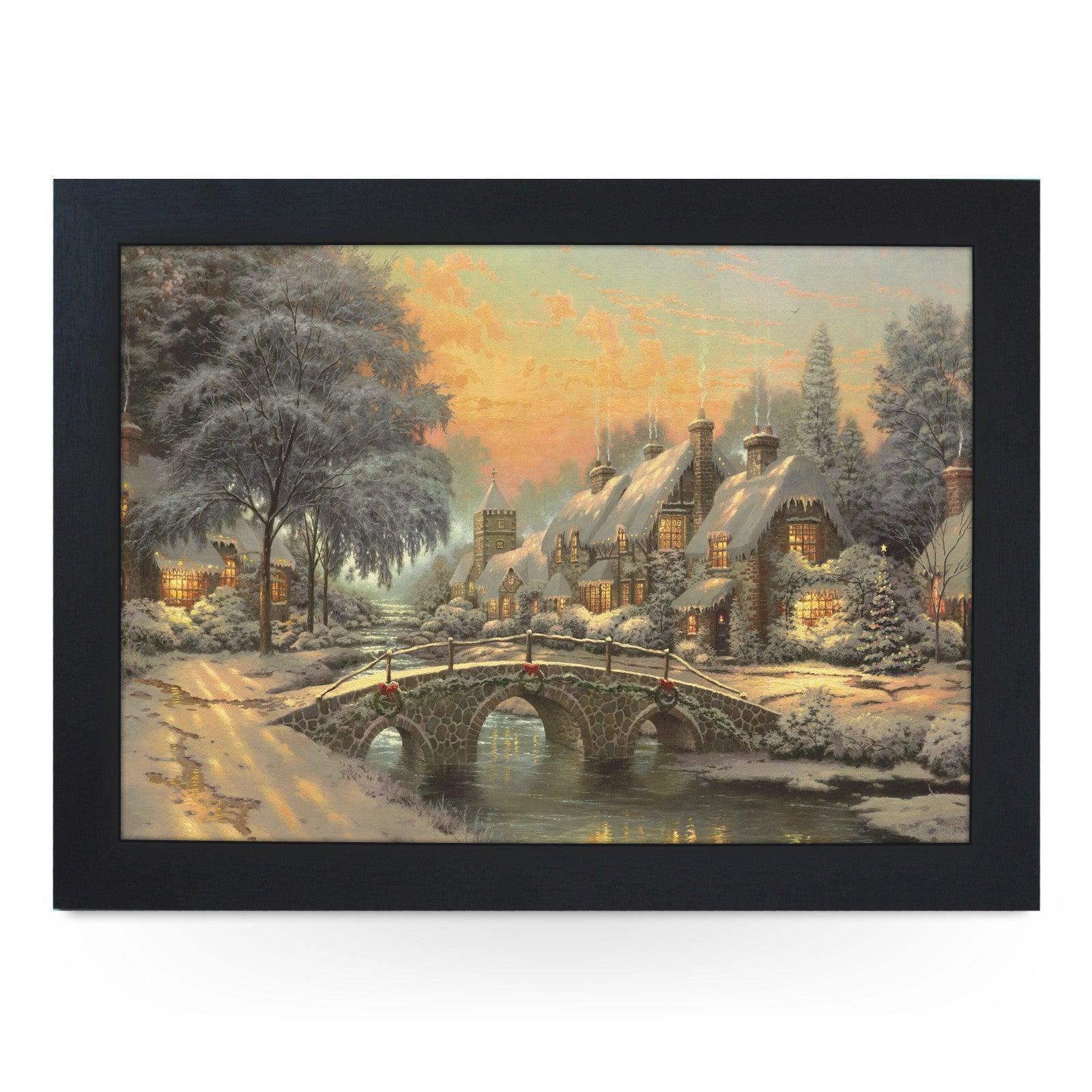 Victorian Christmas Bridge Scene Lap Tray - L0022 Personalised Lap Trays