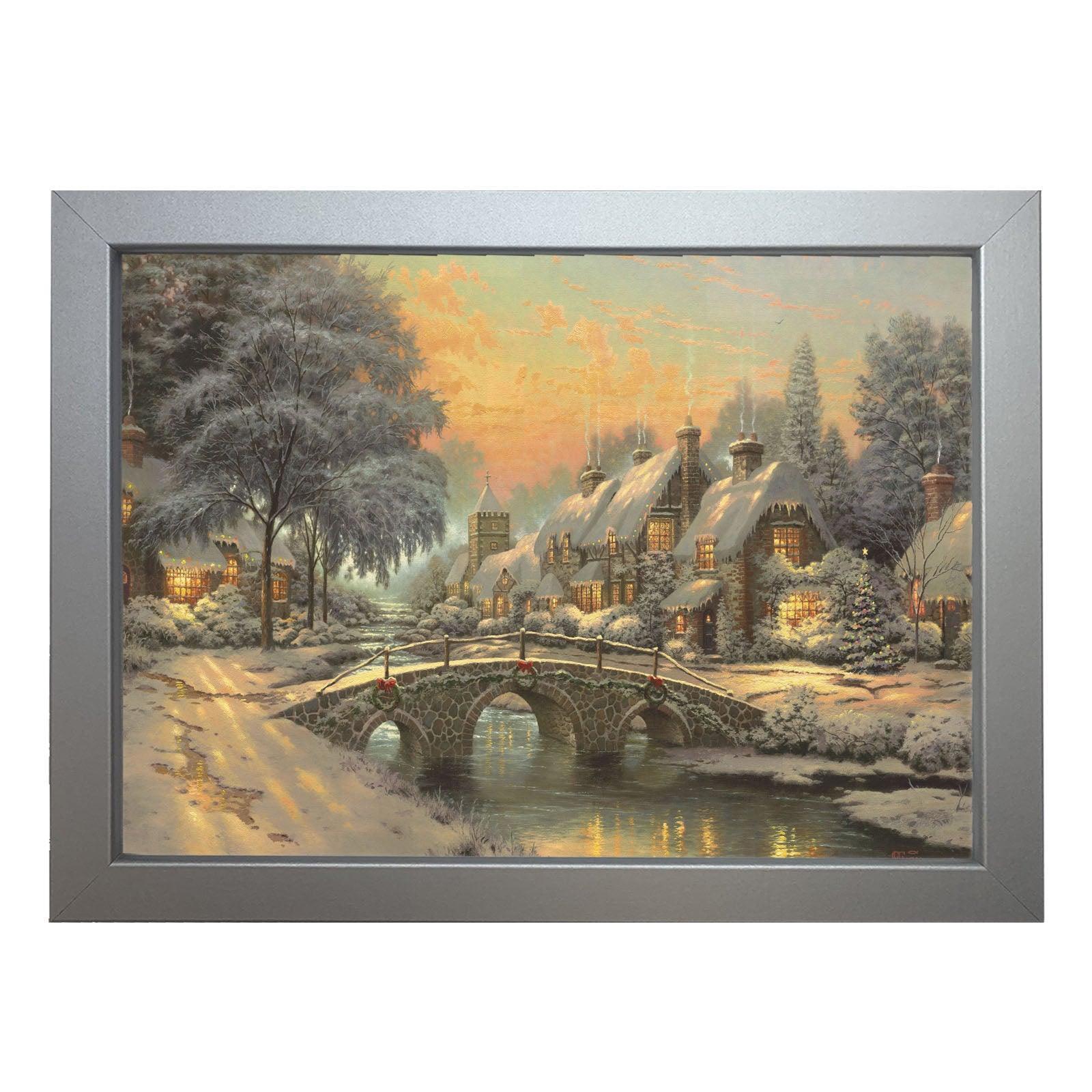 Victorian Christmas Bridge Scene Lap Tray - L022 - Yoosh