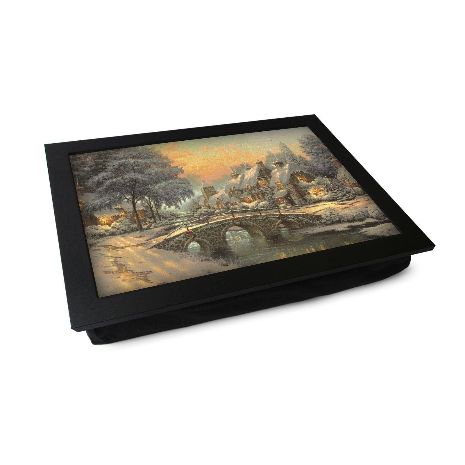 Victorian Christmas Bridge Scene Lap Tray - L0022 Personalised Lap Trays