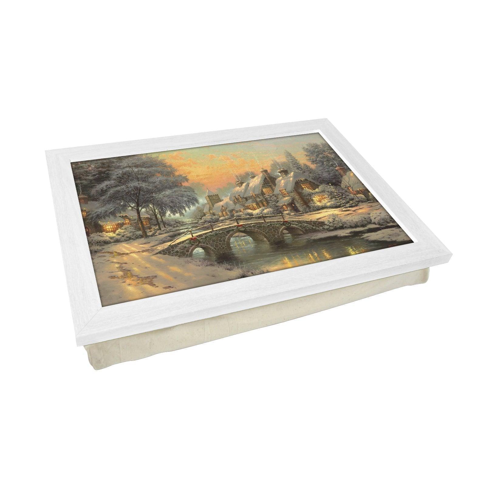 Victorian Christmas Bridge Scene Lap Tray - L0022 Personalised Lap Trays