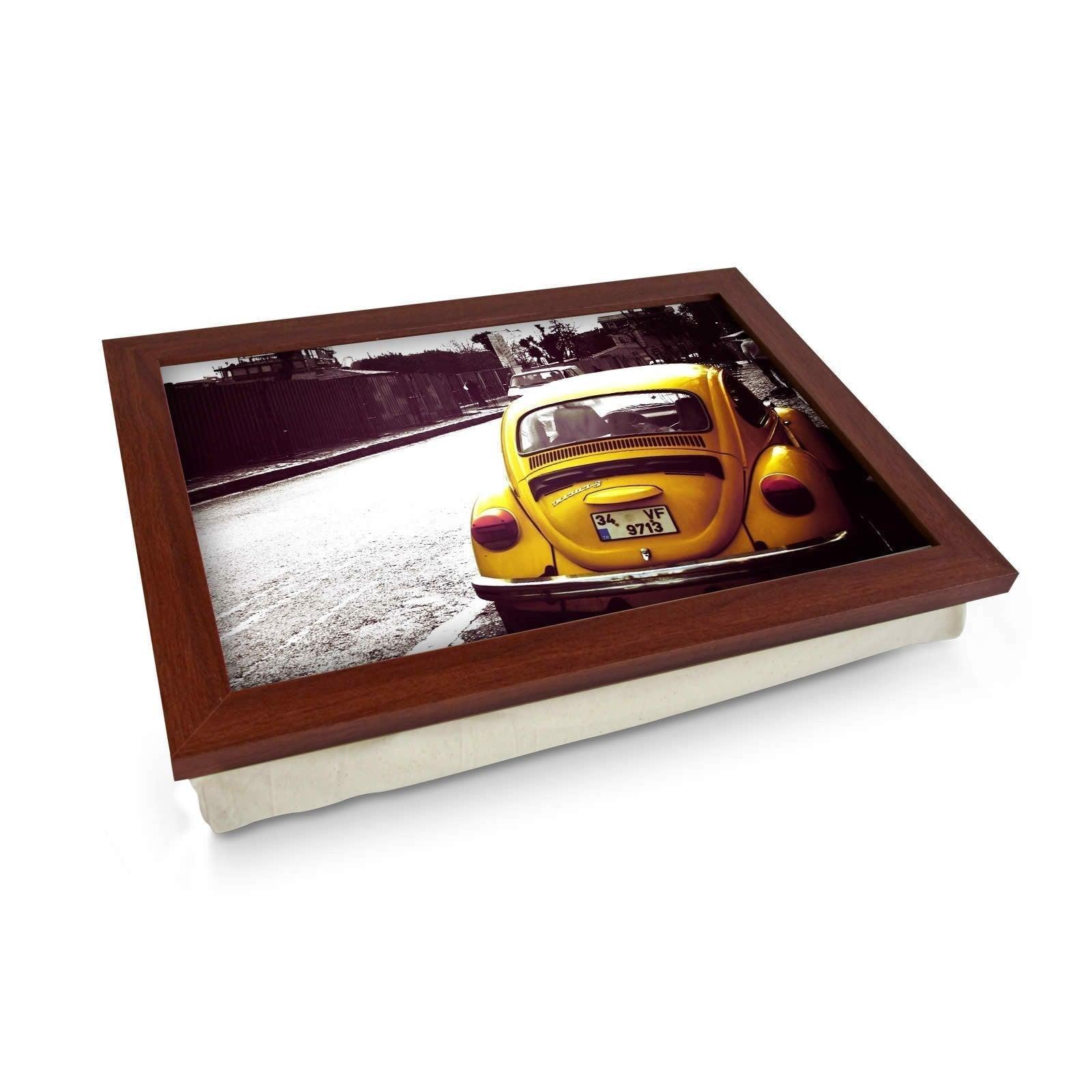 VW Beetle Yellow Lap Tray - L0236 Personalised Lap Trays