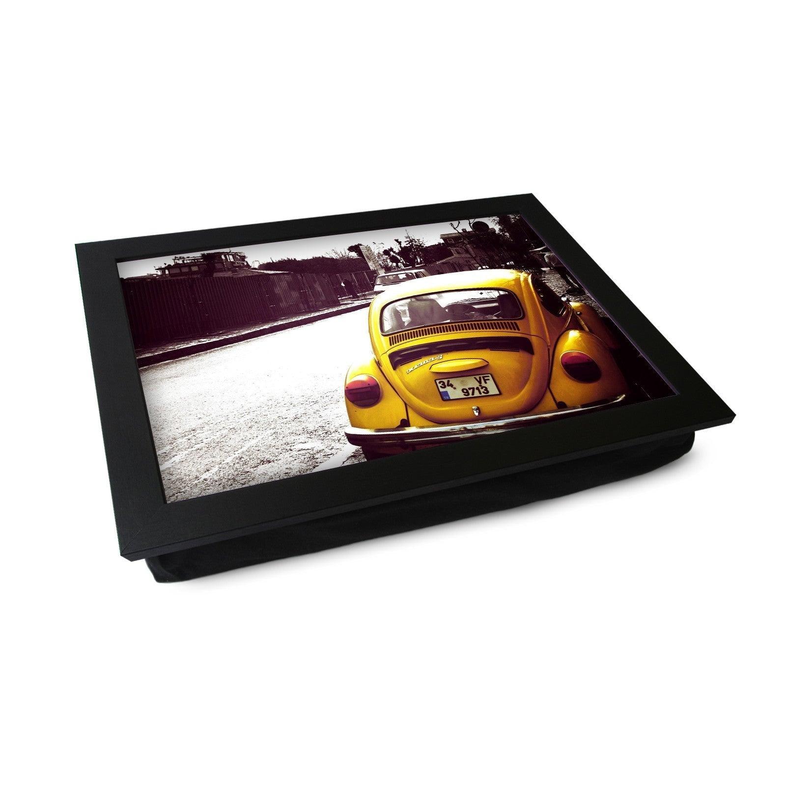 VW Beetle Yellow Lap Tray - L0236 Personalised Lap Trays