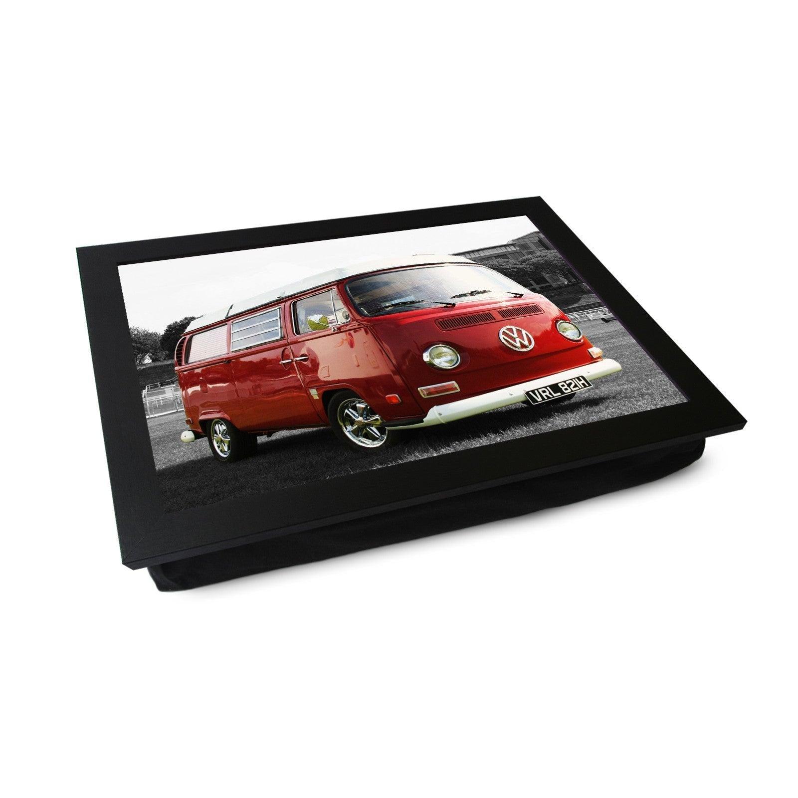 VW Camper in Red Lap Tray - L0123 Personalised Lap Trays
