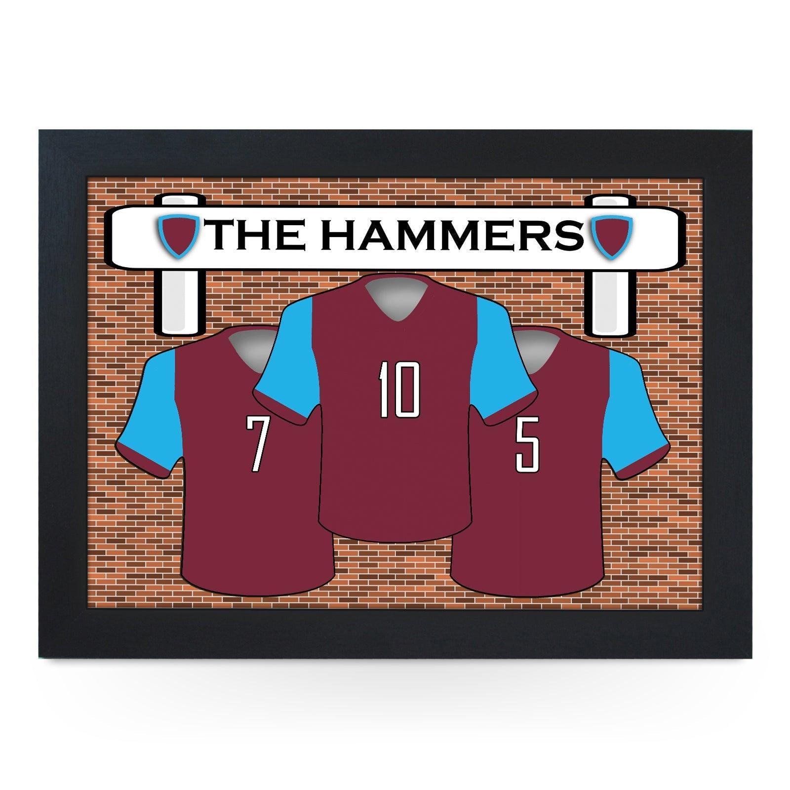 West Ham FC The Hammers - Lap Tray L925 - Cushioned Lap Trays by Yoosh