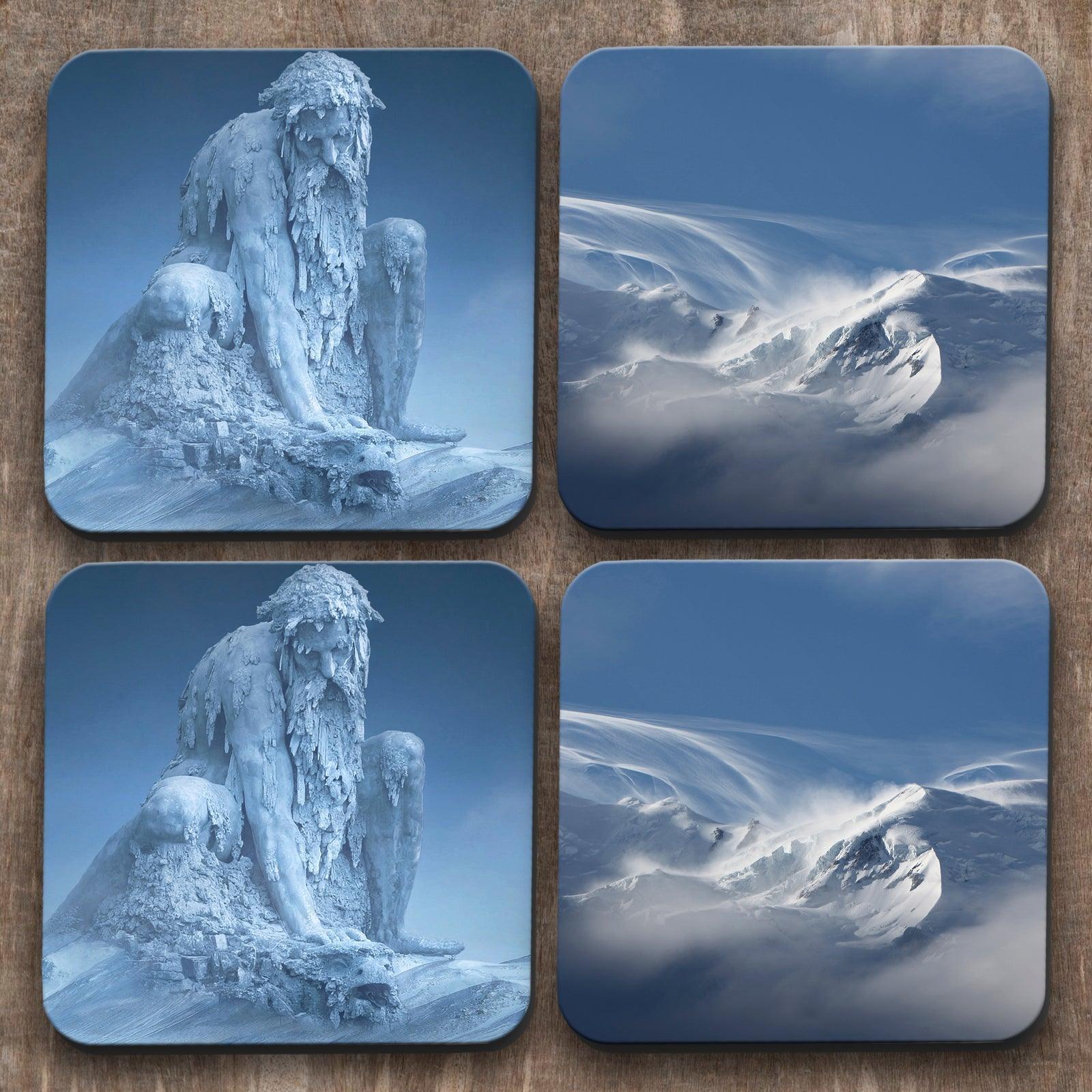 Winter Wonders  x 4 Coasters C50 Cushioned Lap Trays by Yoosh