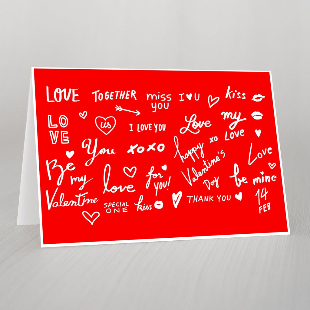 Words Of Love Valentines A5 Card Yoosh