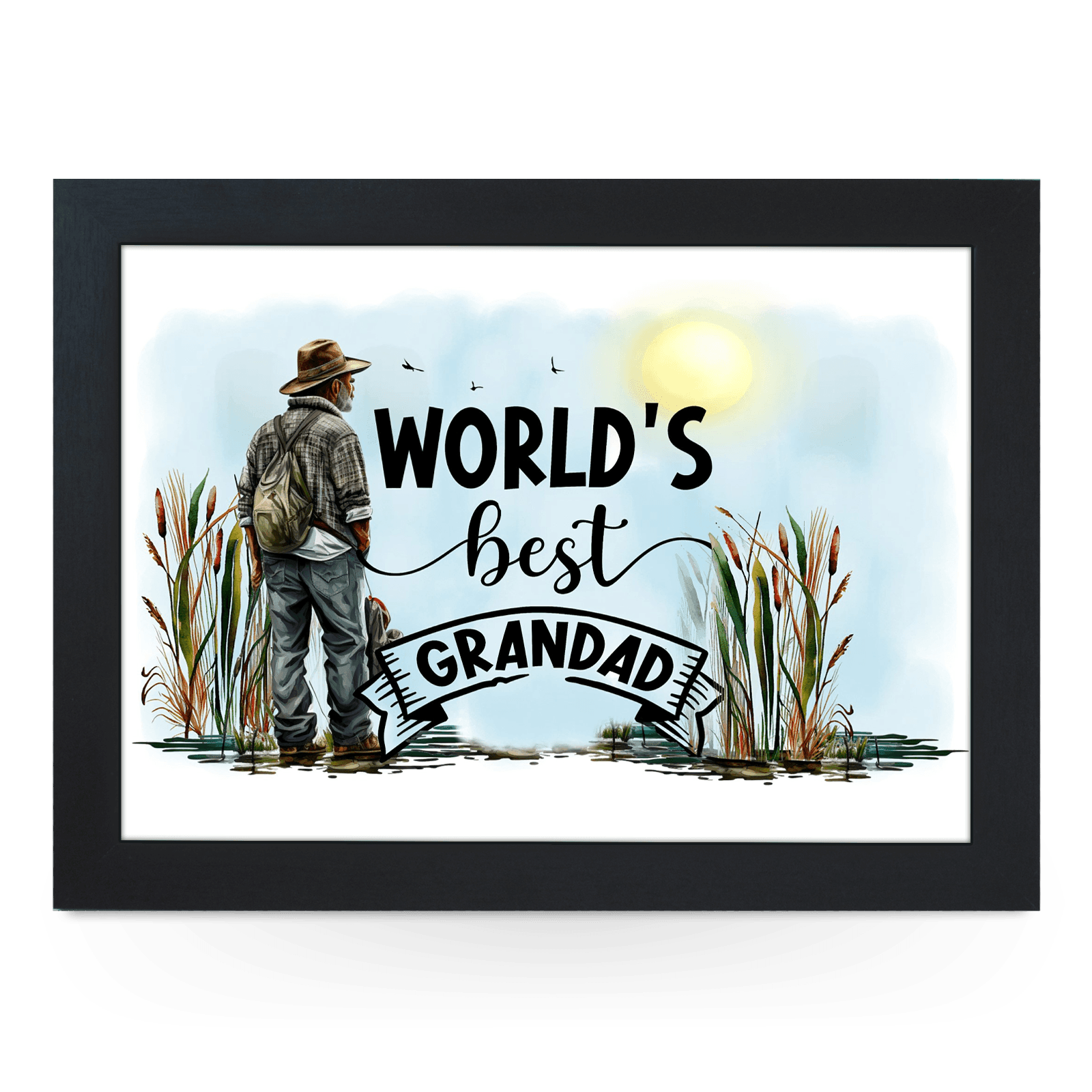 Worlds Best Grandad Lap Tray - L682 - Cushioned Lap Trays by Yoosh