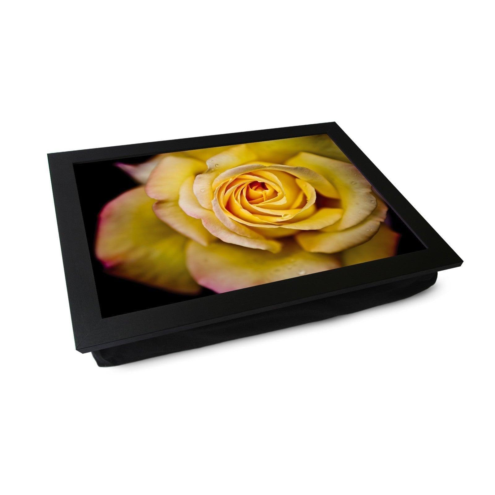 Yellow Rose Lap Tray - L0107 Personalised Lap Trays