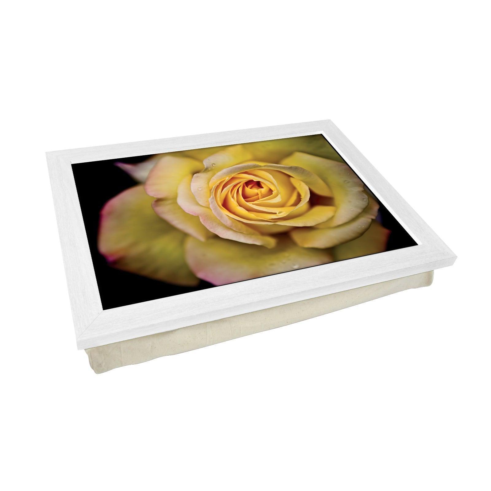 Yellow Rose Lap Tray - L0107 Personalised Lap Trays