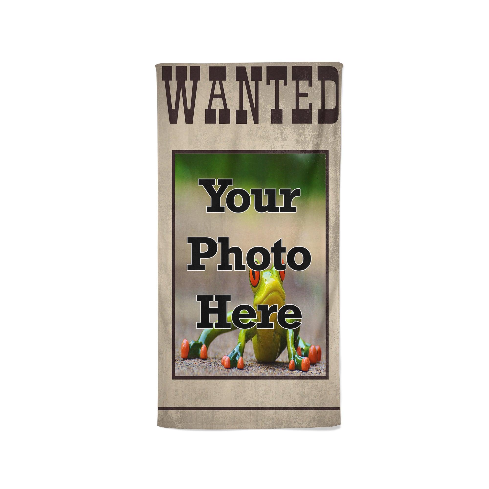 YOUR PHOTO In A Wanted Poster - Beach Towel Cushioned Lap Trays by Yoosh