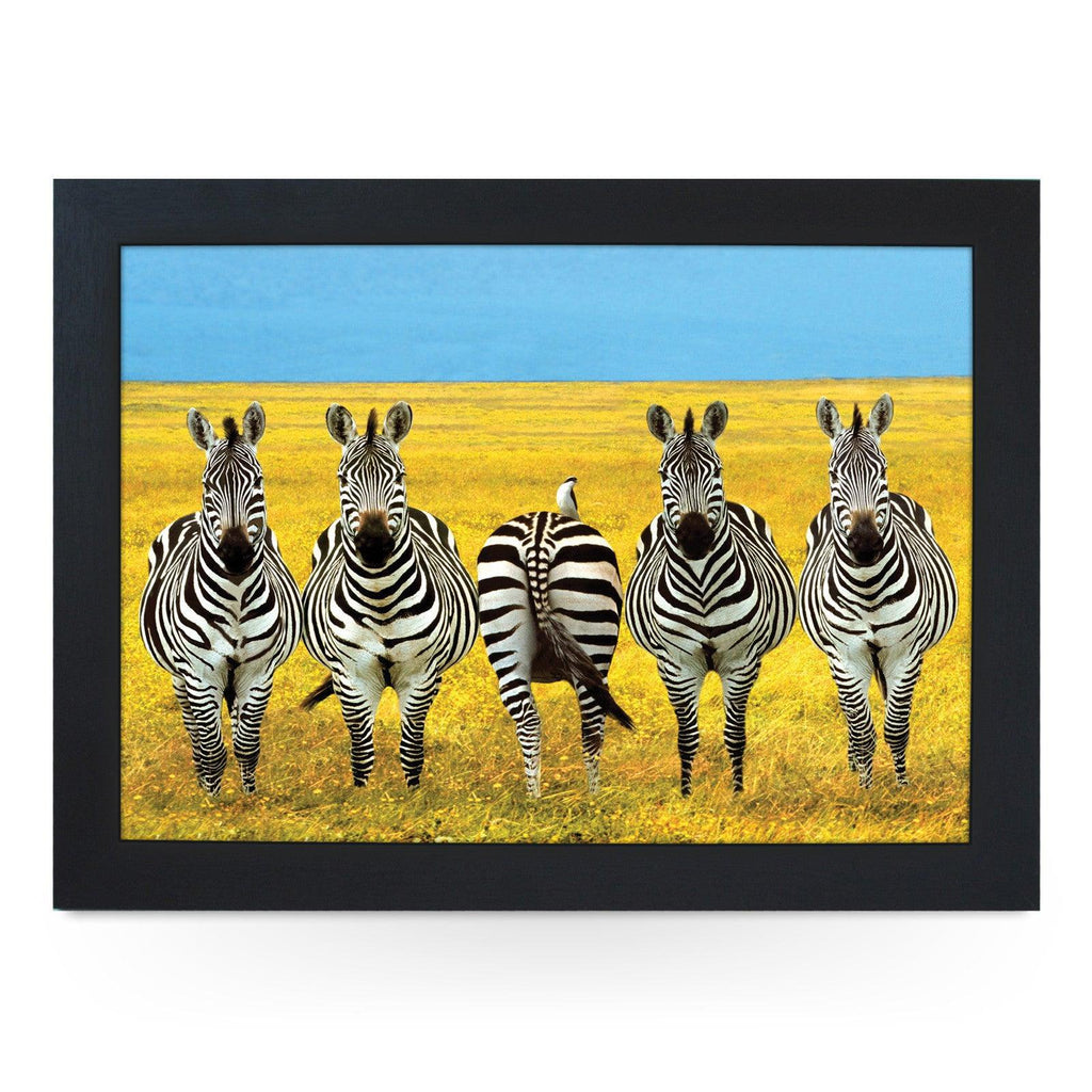 Zebras in a Field Lap Tray - L0356 Personalised Lap Trays