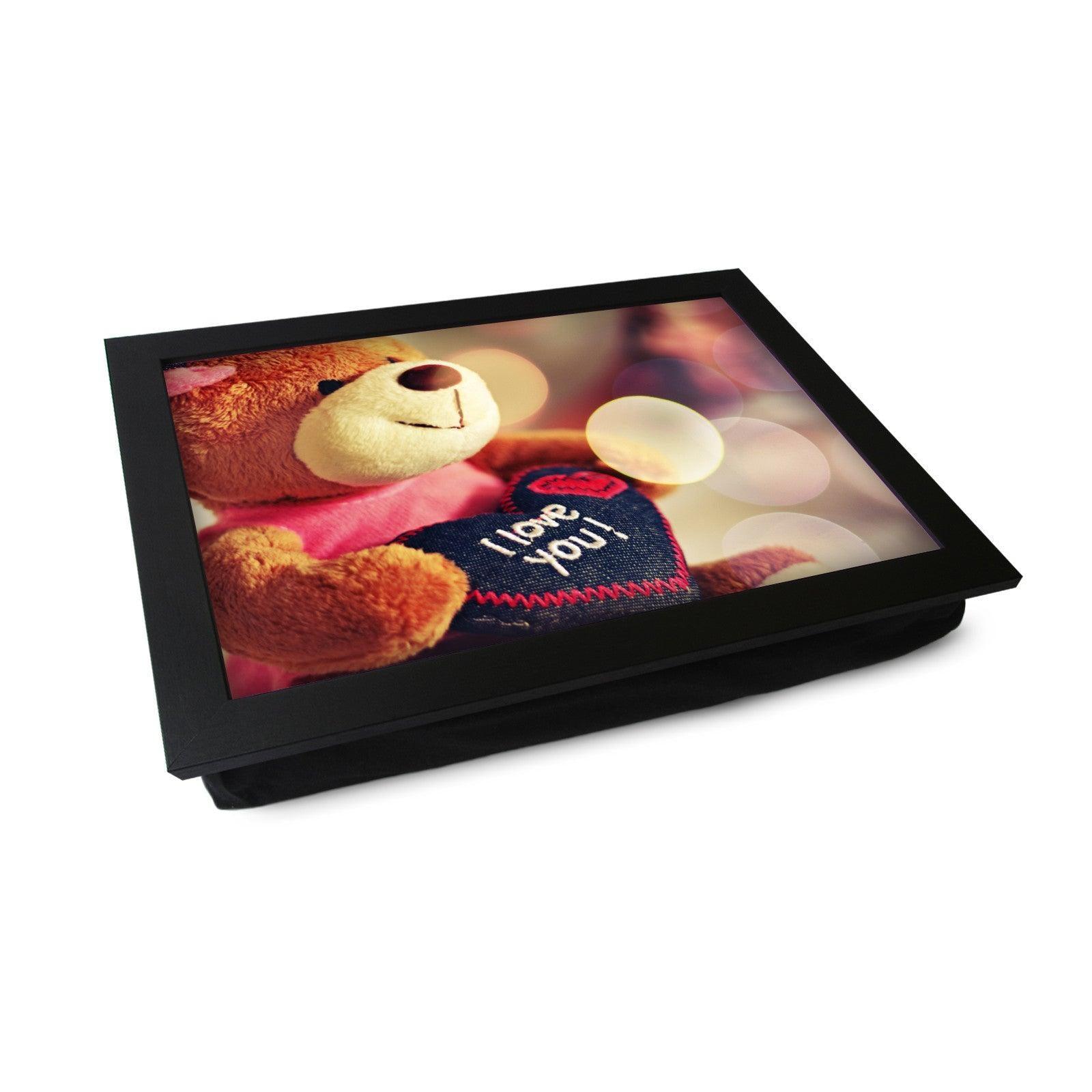 I Love You Toy Teddy Bear Lap Tray - L0452 Personalised Lap Trays