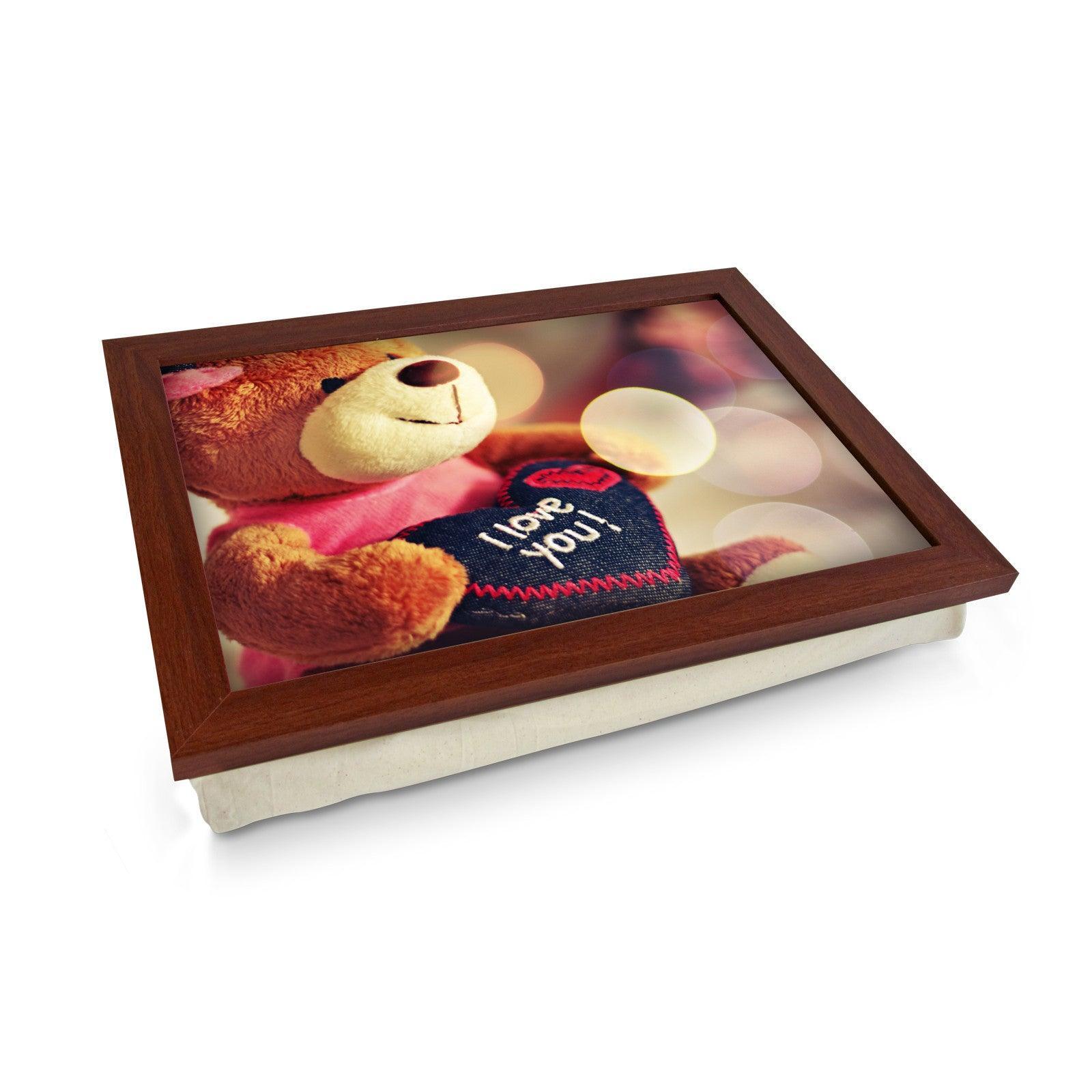 I Love You Toy Teddy Bear Lap Tray - L0452 Personalised Lap Trays
