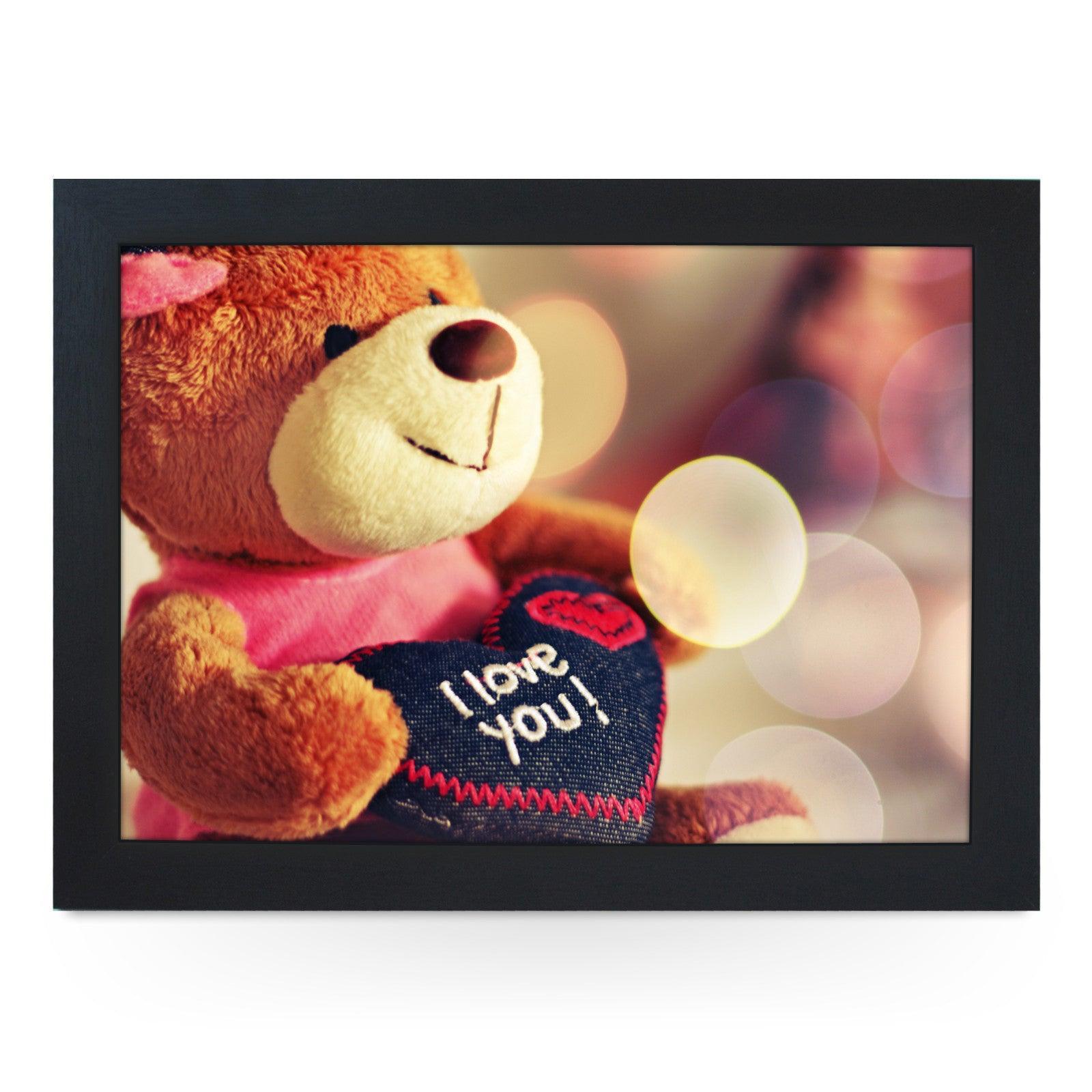 I Love You Toy Teddy Bear Lap Tray - L0452 Personalised Lap Trays