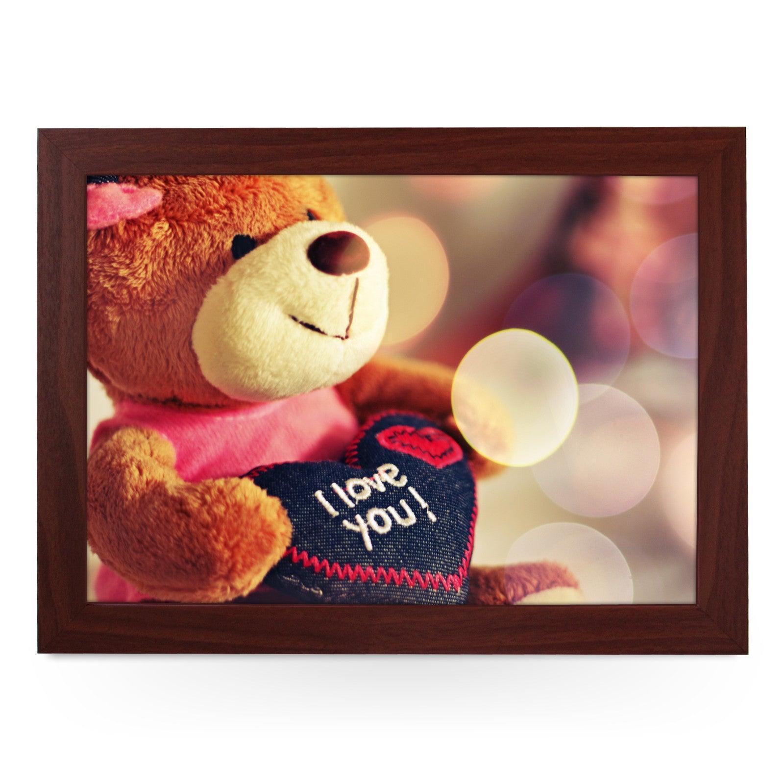 I Love You Toy Teddy Bear Lap Tray - L0452 Personalised Lap Trays