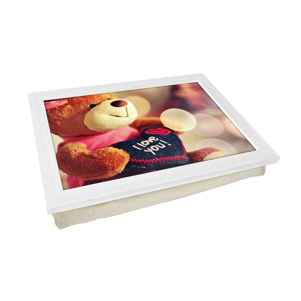 I Love You Toy Teddy Bear Lap Tray - L0452 Personalised Lap Trays