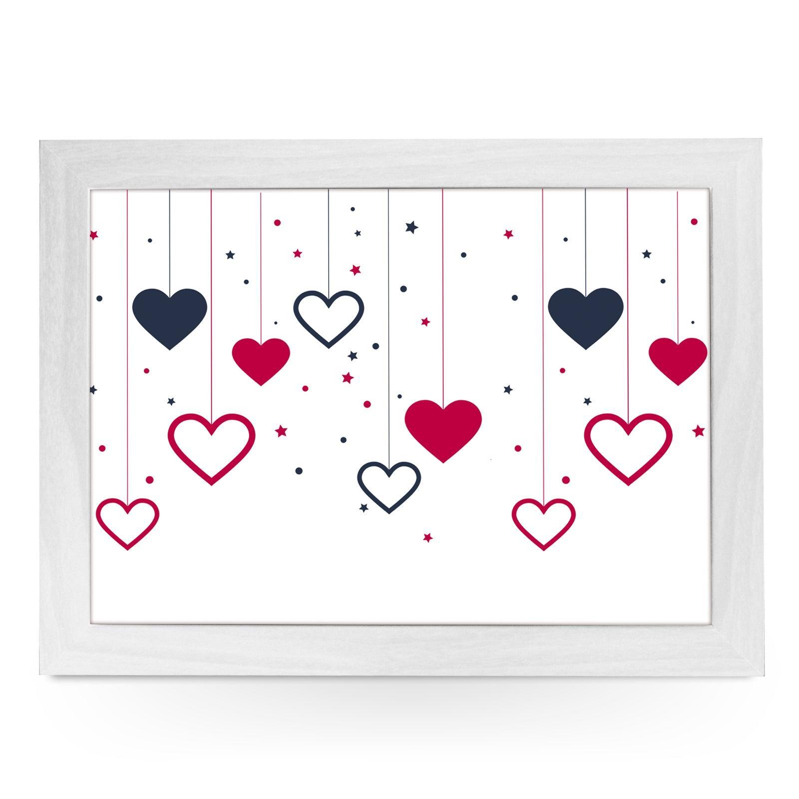 New* Dropping Hearts Lap Tray - L0850 Personalised Lap Trays