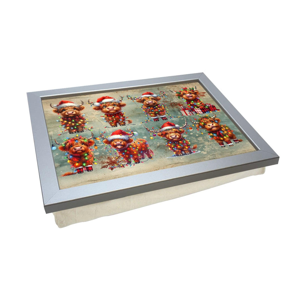 Highland Cow Christmas Lap Tray | Festive & Functional Décor – Yoosh