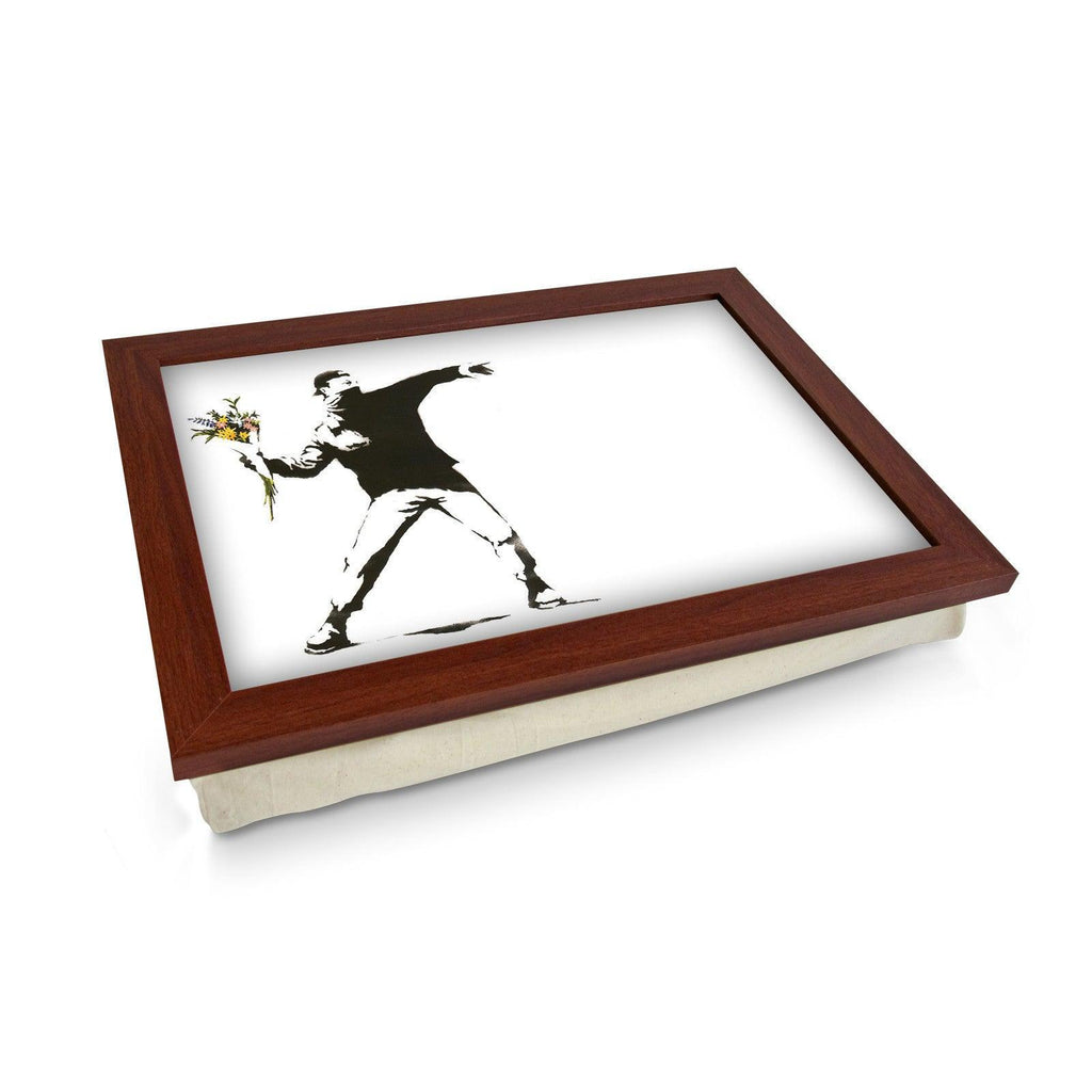 Banksy Bouquet Grenade Lap Tray: Artistic Comfort & Intriguing Design ...