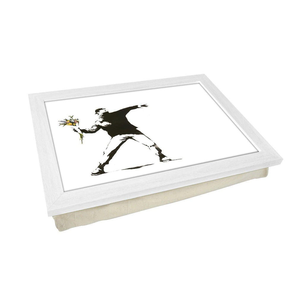 Banksy Bouquet Grenade Lap Tray: Artistic Comfort & Intriguing Design ...