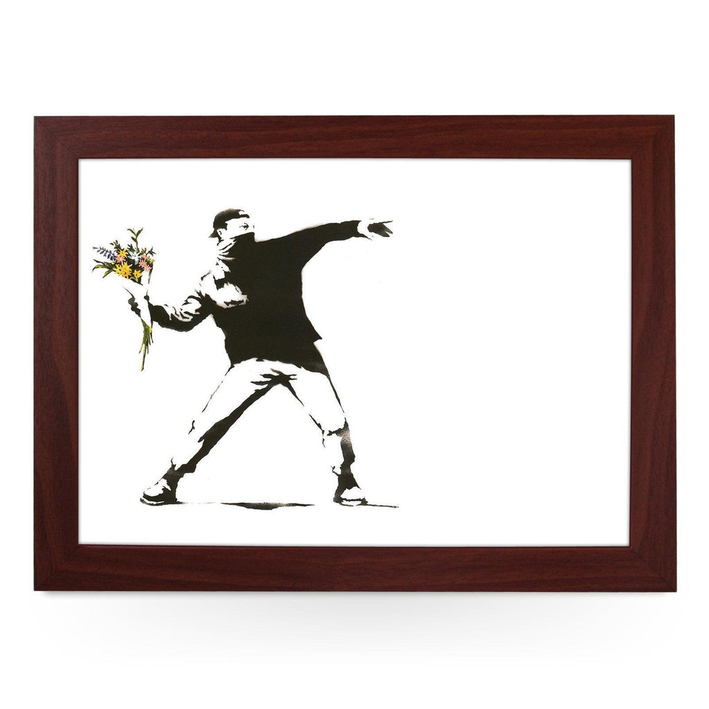 Banksy Bouquet Grenade Lap Tray: Artistic Comfort & Intriguing Design ...