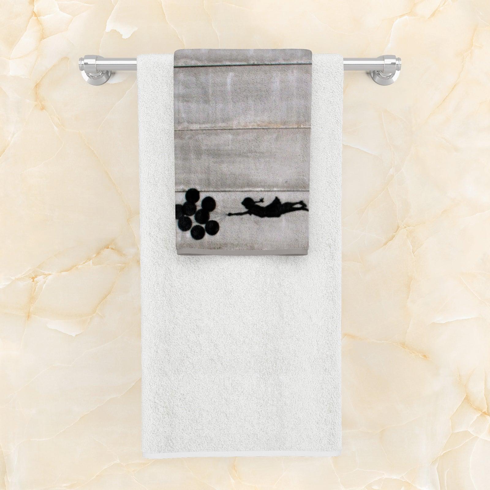 Banksy Collection Gift Set 1 - I Am Your Father Lap Tray - Bubble Girl Hand Towel - 4 Assorted Coasters - Cushioned Lap Trays by Yoosh