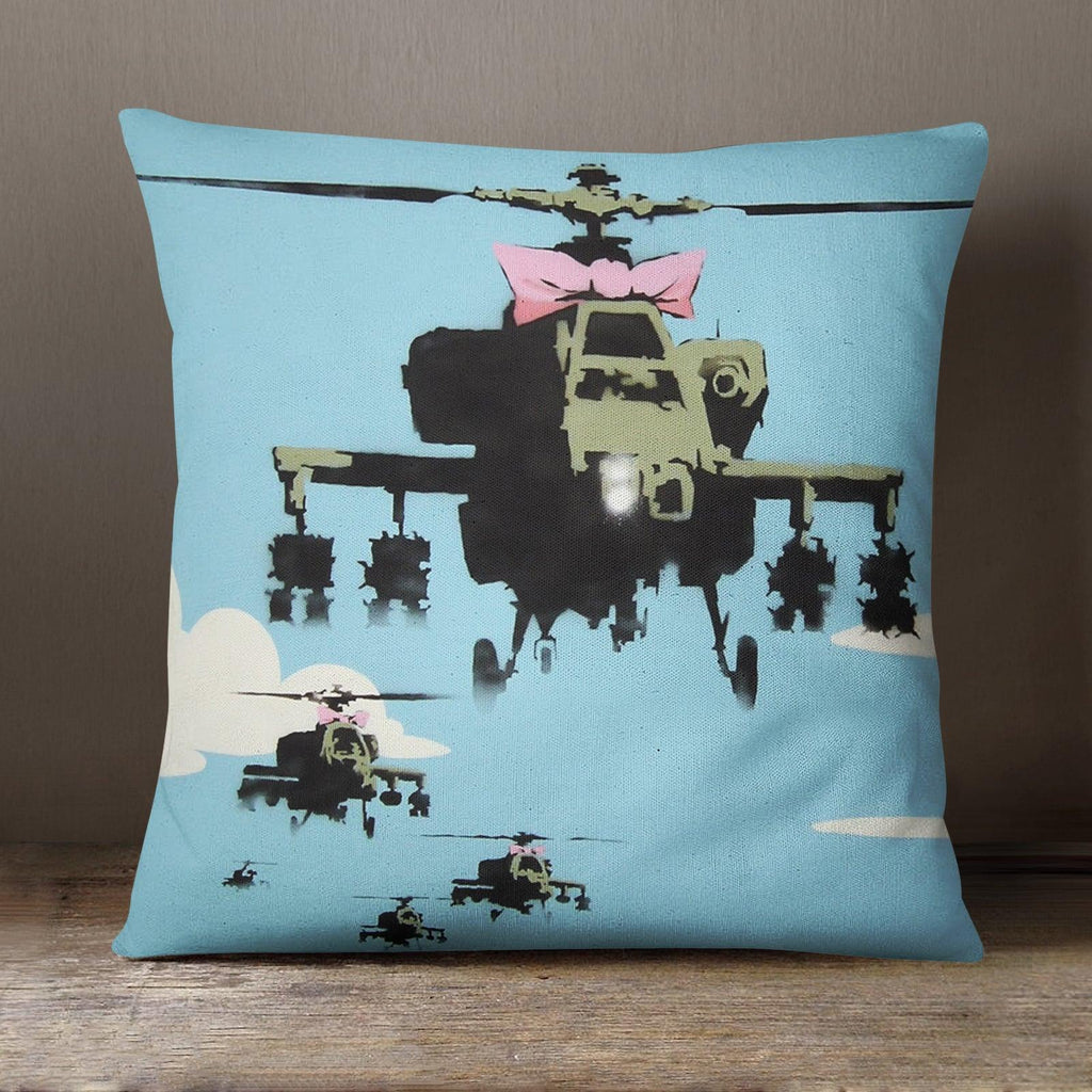 Banksy Happy Choppers - 40 x 40 cm Cushion (L0478) Yoosh