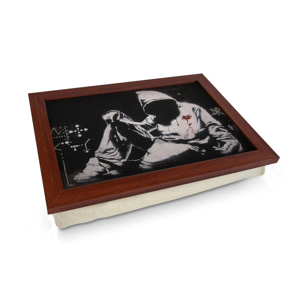 Banksy Hooded Man With Knife Lap Tray - L0477 Personalised Lap Trays