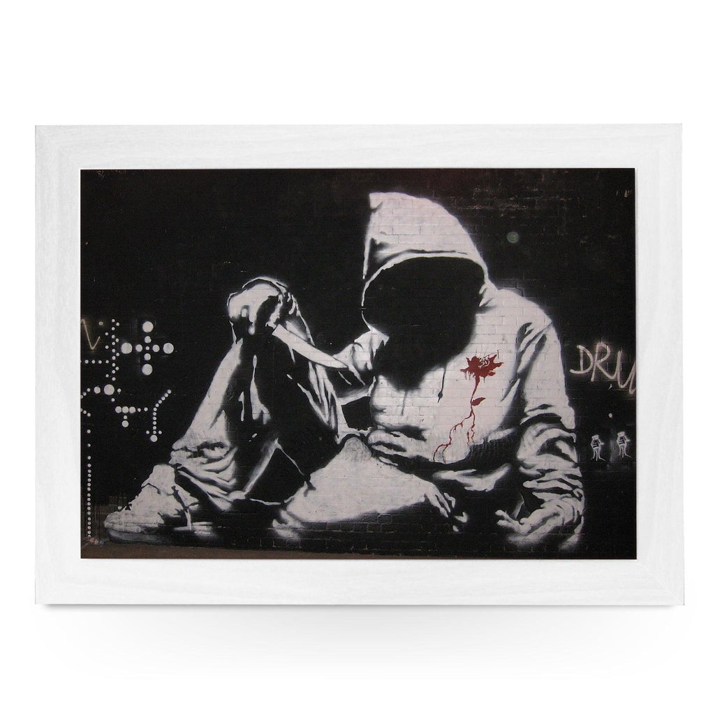 Banksy Hooded Man With Knife Lap Tray - L0477 Personalised Lap Trays