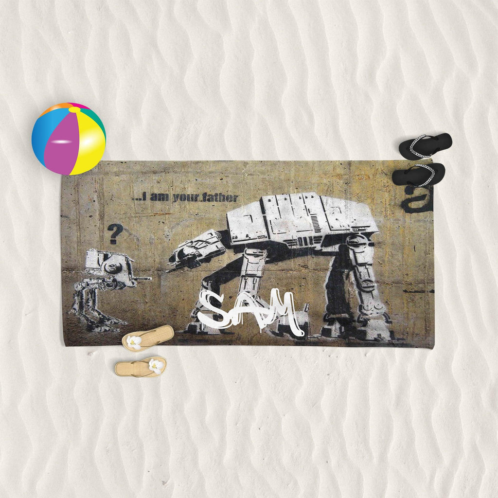 Banksy I Am Your Father - Beach Towel Cushioned Lap Trays by Yoosh