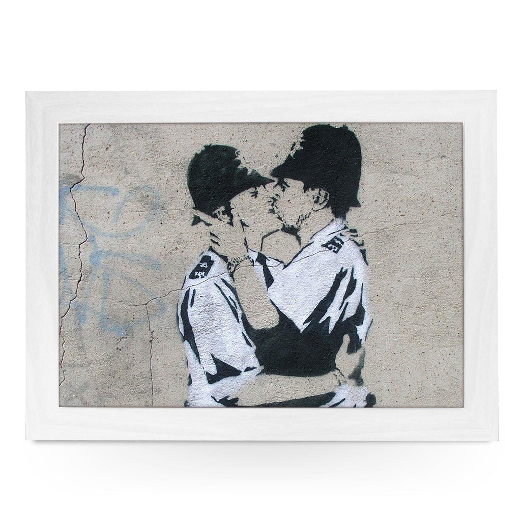 Banksy Kissing Coppers Lap Tray - L0476 Personalised Lap Trays
