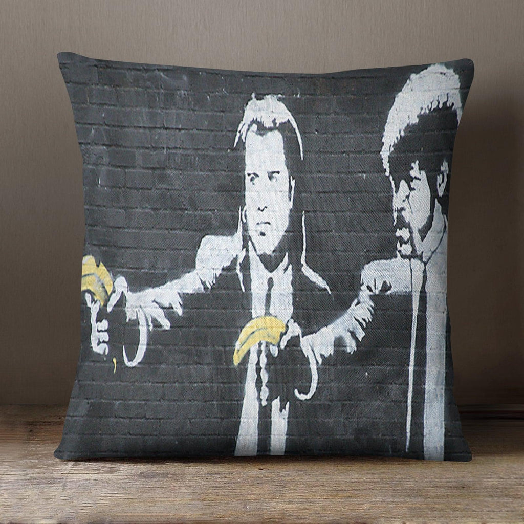 Banksy Pulp Fiction - 40 x 40 cm Cushion (L0473) Yoosh