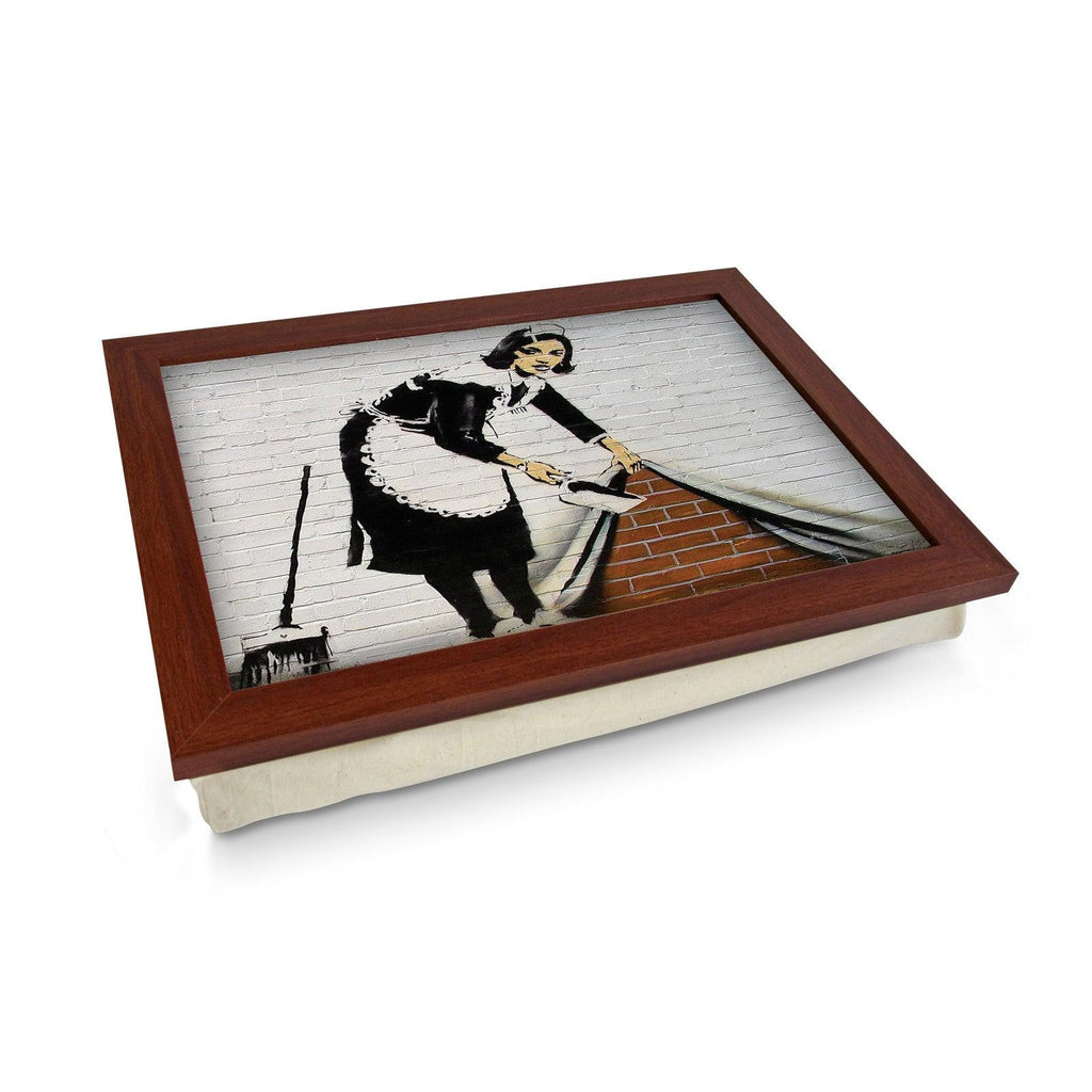 Banksy Sweeping It Under The Carpet Maid Lap Tray - L0475 Personalised Lap Trays