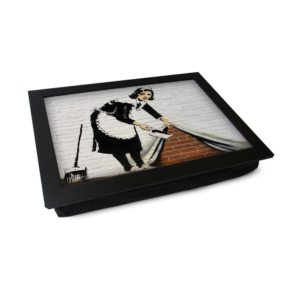 Banksy Sweeping It Under The Carpet Maid Lap Tray - L0475 Personalised Lap Trays
