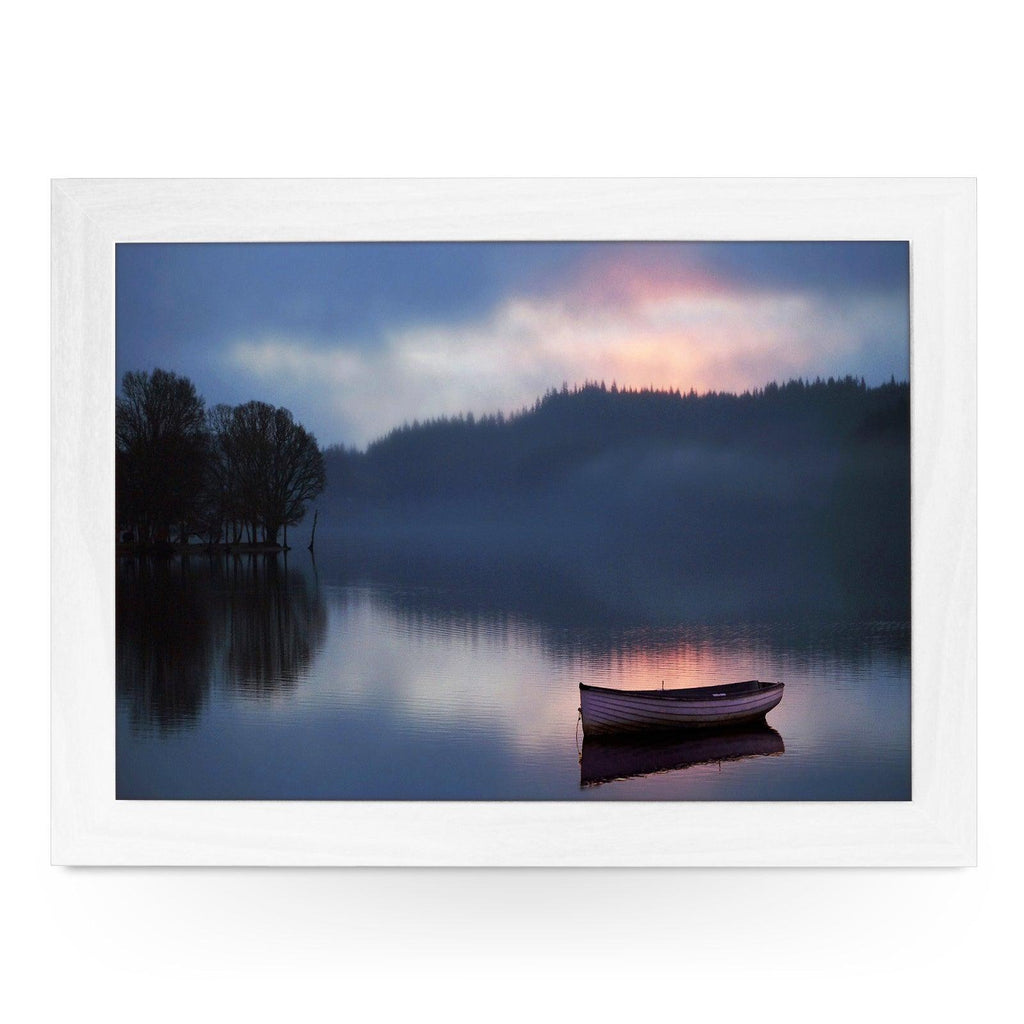 Boat on a Lake Lap Tray - L0018 Personalised Lap Trays