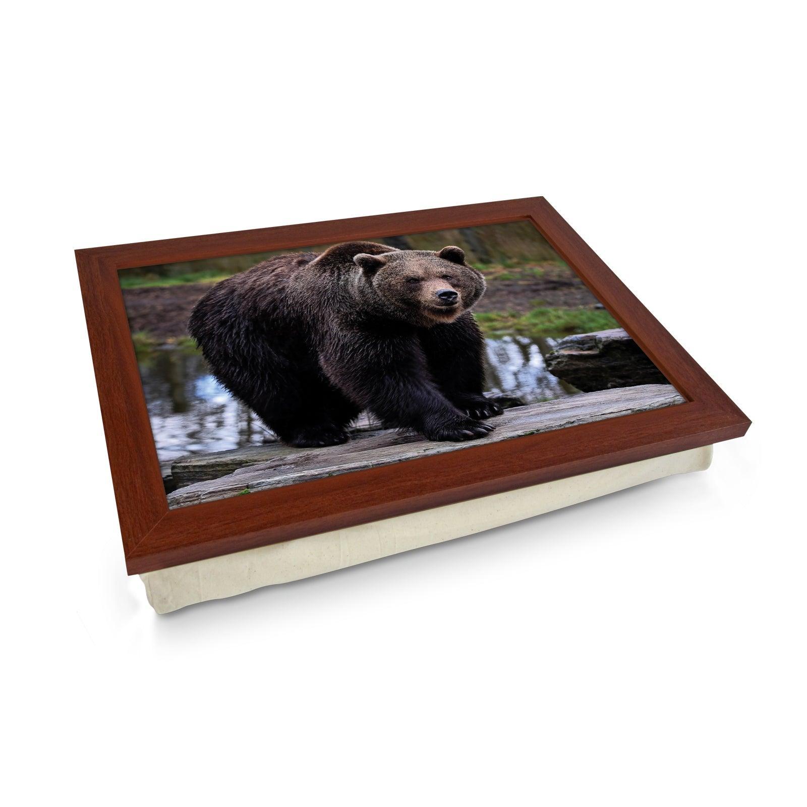 Brown Bear Lap Tray - L1183 - Cushioned Lap Trays by Yoosh