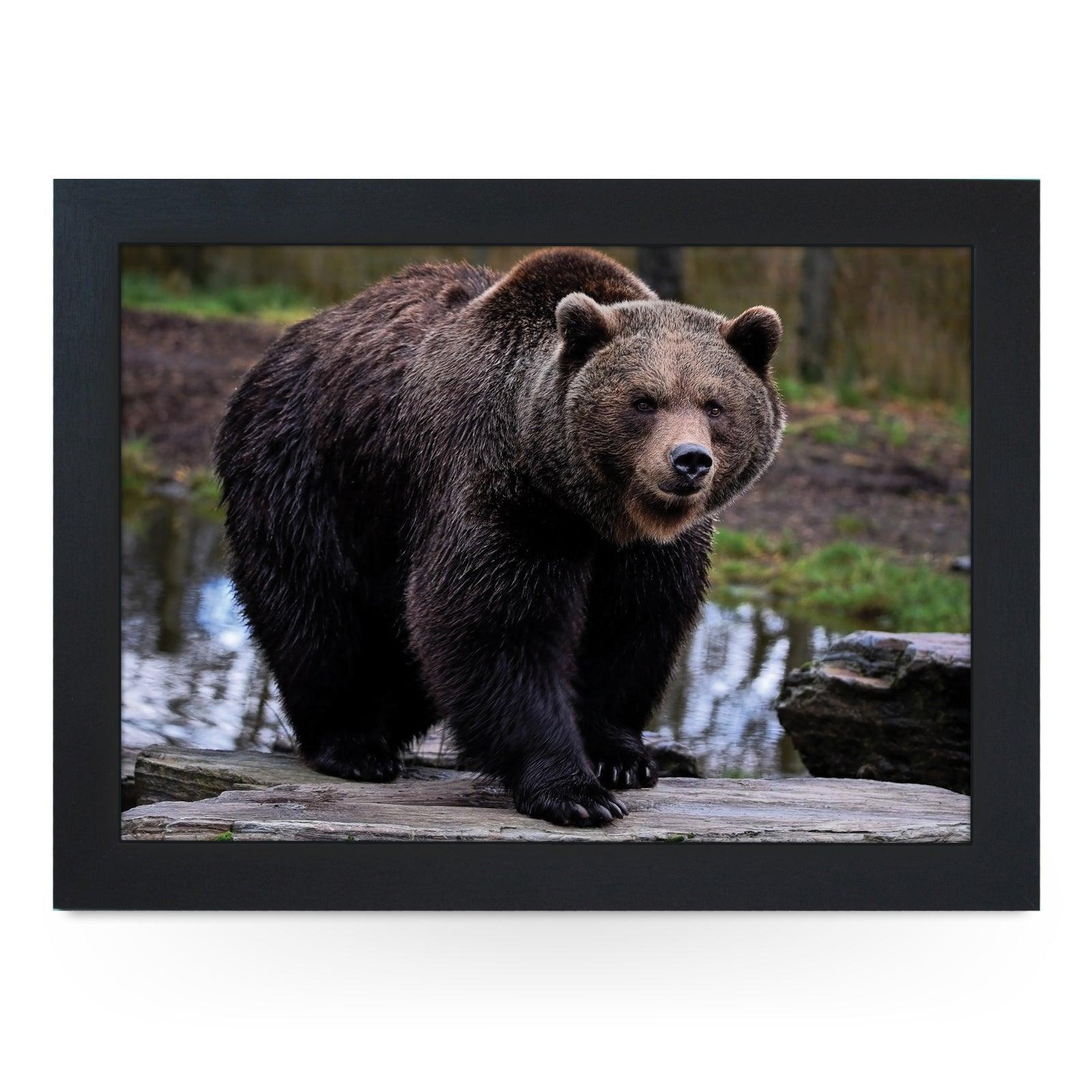 Brown Bear Lap Tray - L1183 - Cushioned Lap Trays by Yoosh