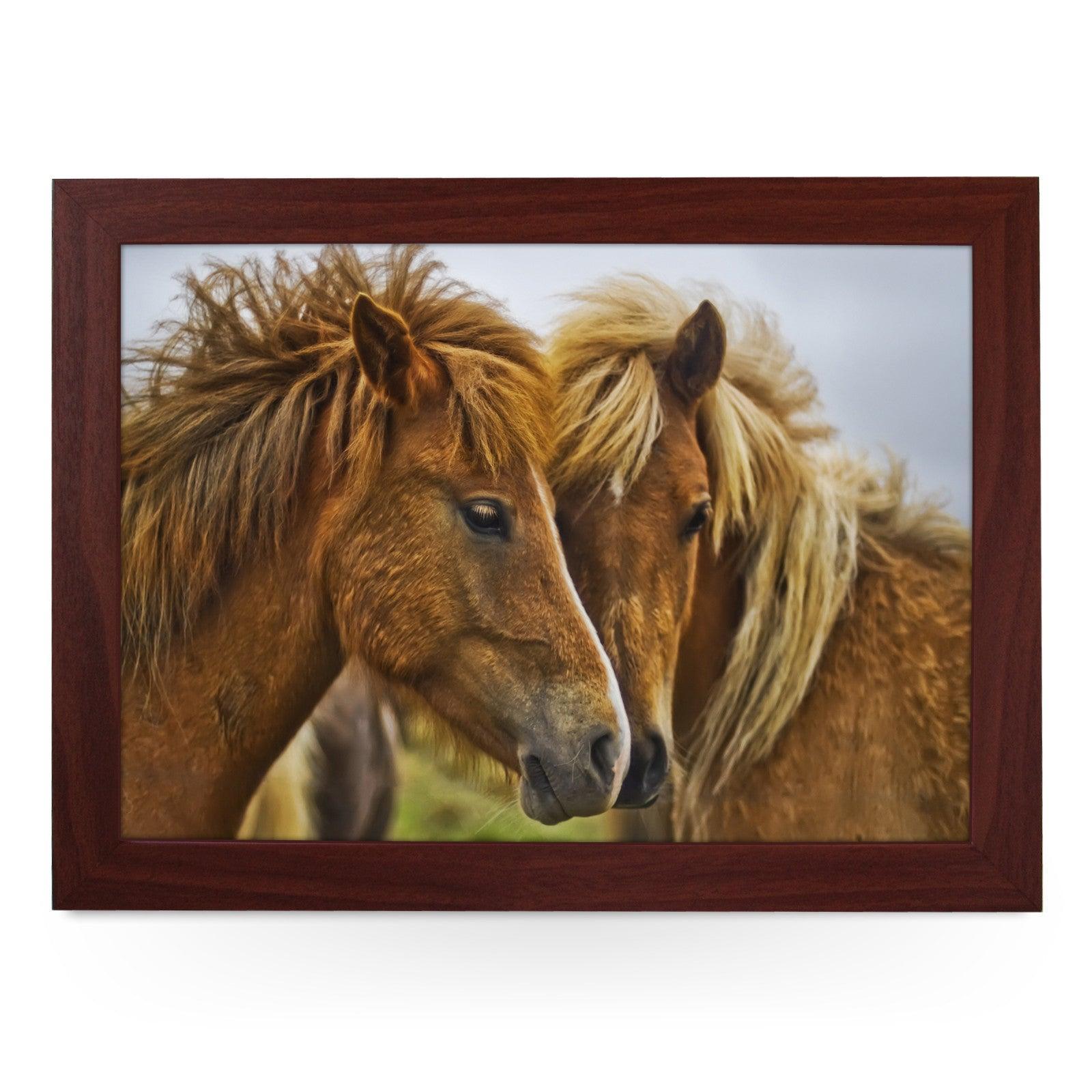 Brown Horses Lap Tray - L0030 Personalised Lap Trays