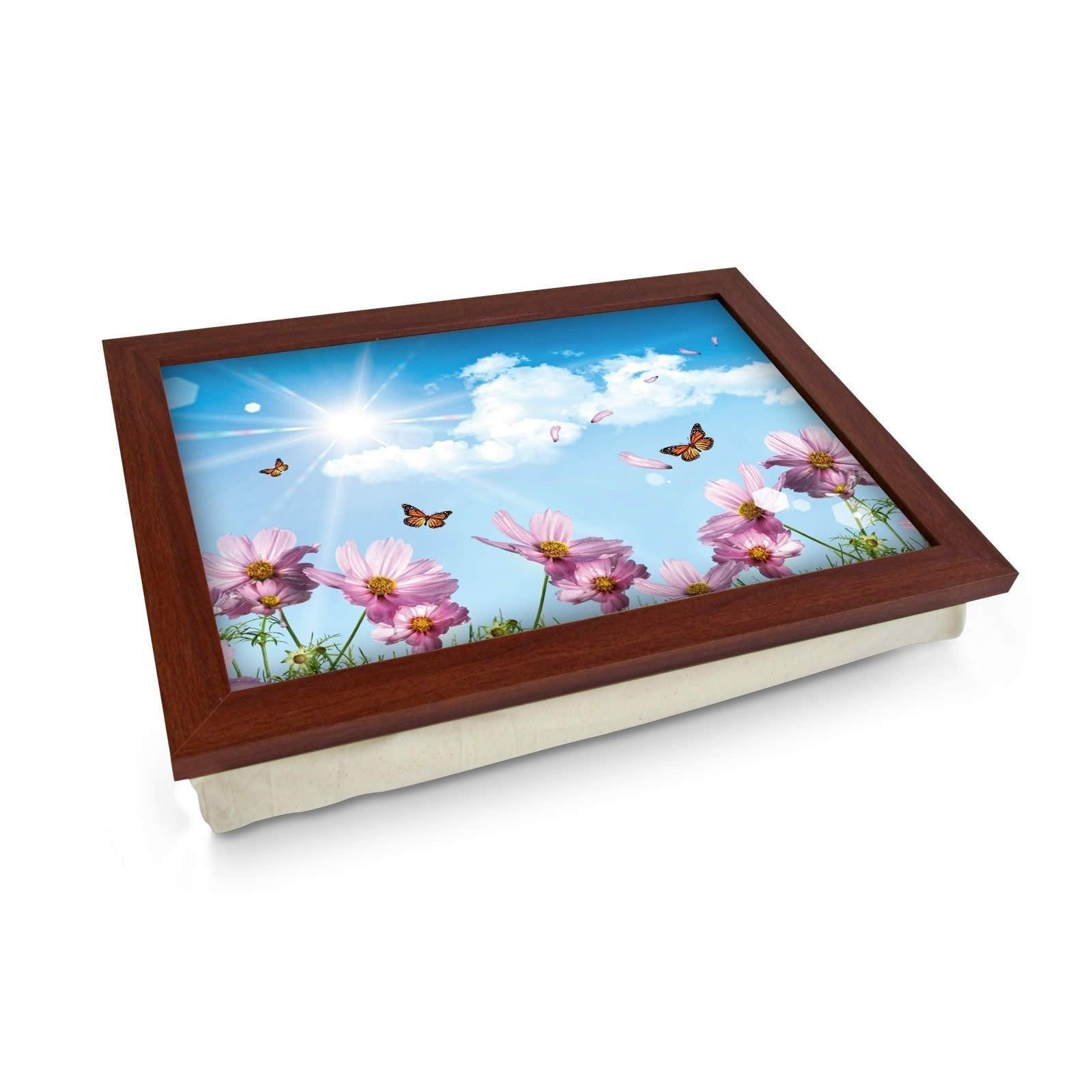 Butterflies & Cosmos Lap Tray - L0214 Personalised Lap Trays