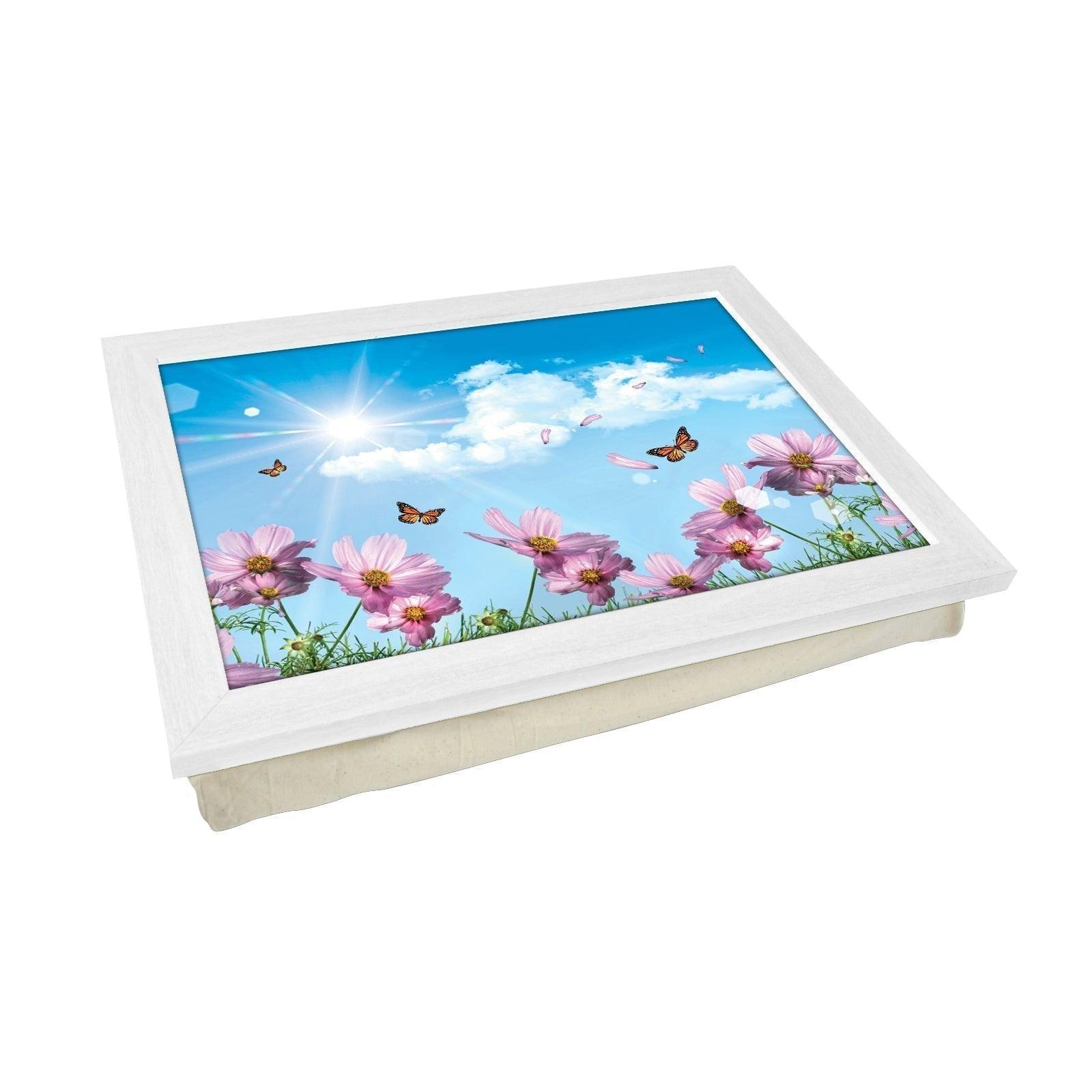 Butterflies & Cosmos Lap Tray - L0214 Personalised Lap Trays