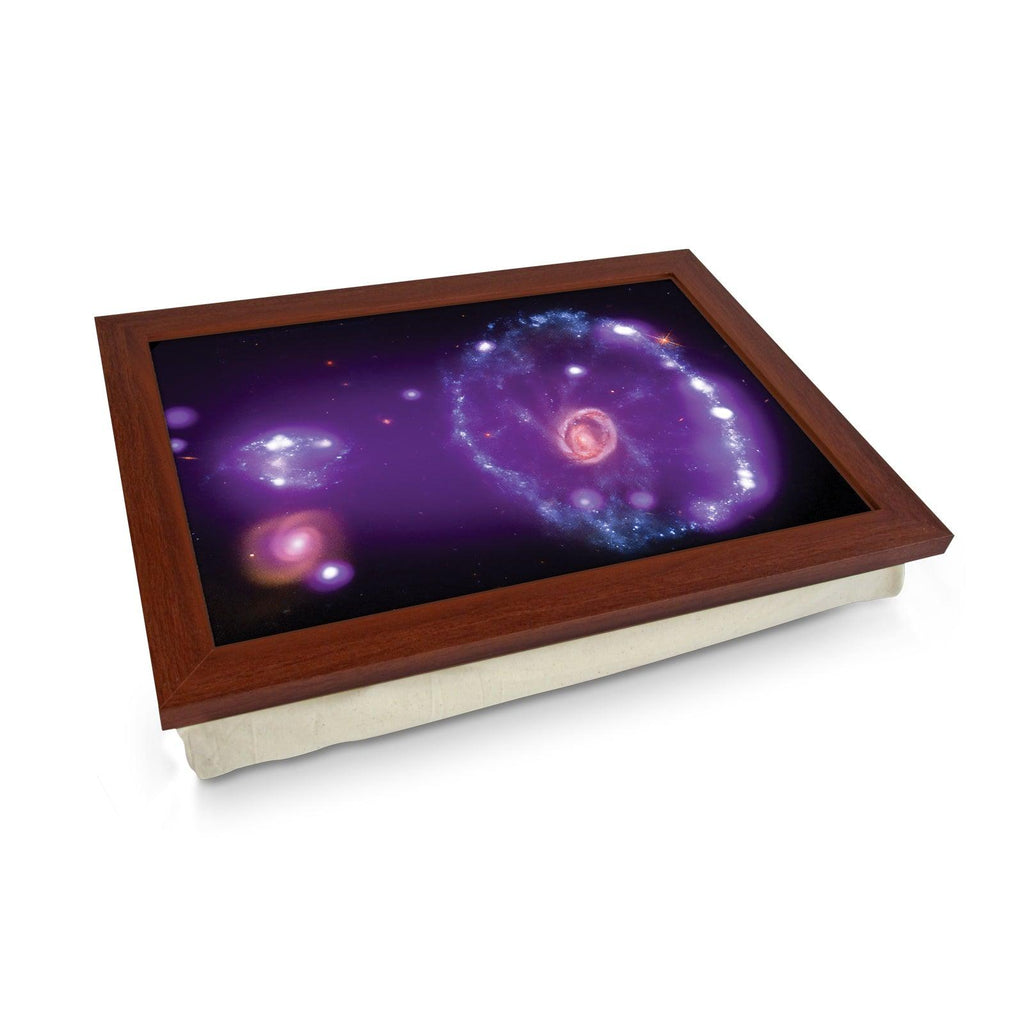 Cartwheel Galaxy Space Lap Tray - L966 - Cushioned Lap Trays by Yoosh