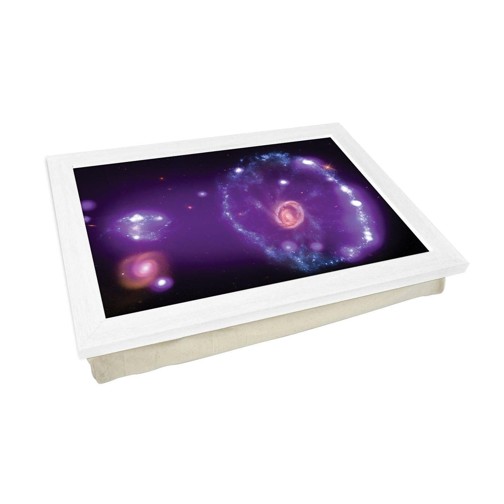 Cartwheel Galaxy Space Lap Tray - L966 - Cushioned Lap Trays by Yoosh