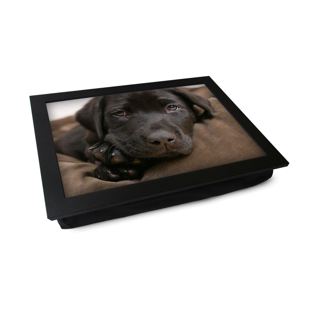Chocolate Labrador Puppy Lap Tray - L0587 Personalised Lap Trays