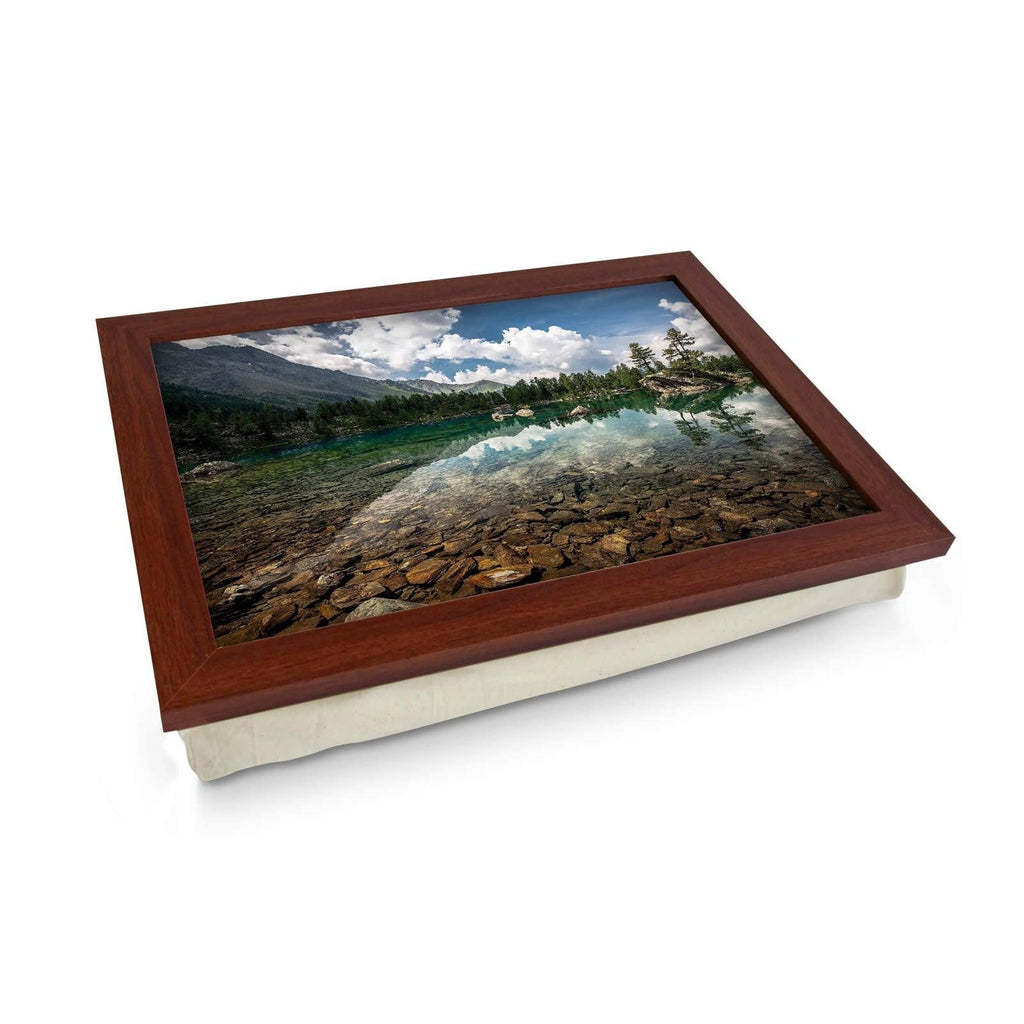 Clear Mountain Lake Lap Tray - L0148 Personalised Lap Trays