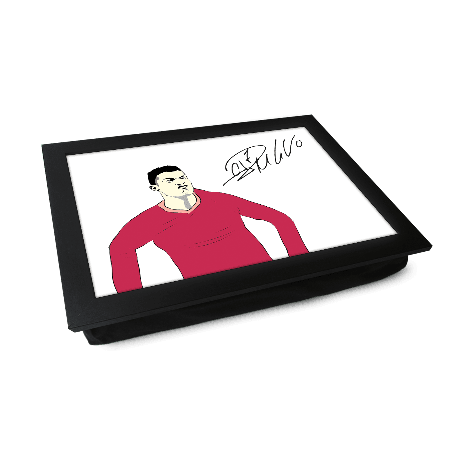 Cristiano Ronaldo Printed Signature Football Lap Tray - L653 - Cushioned Lap Trays by Yoosh