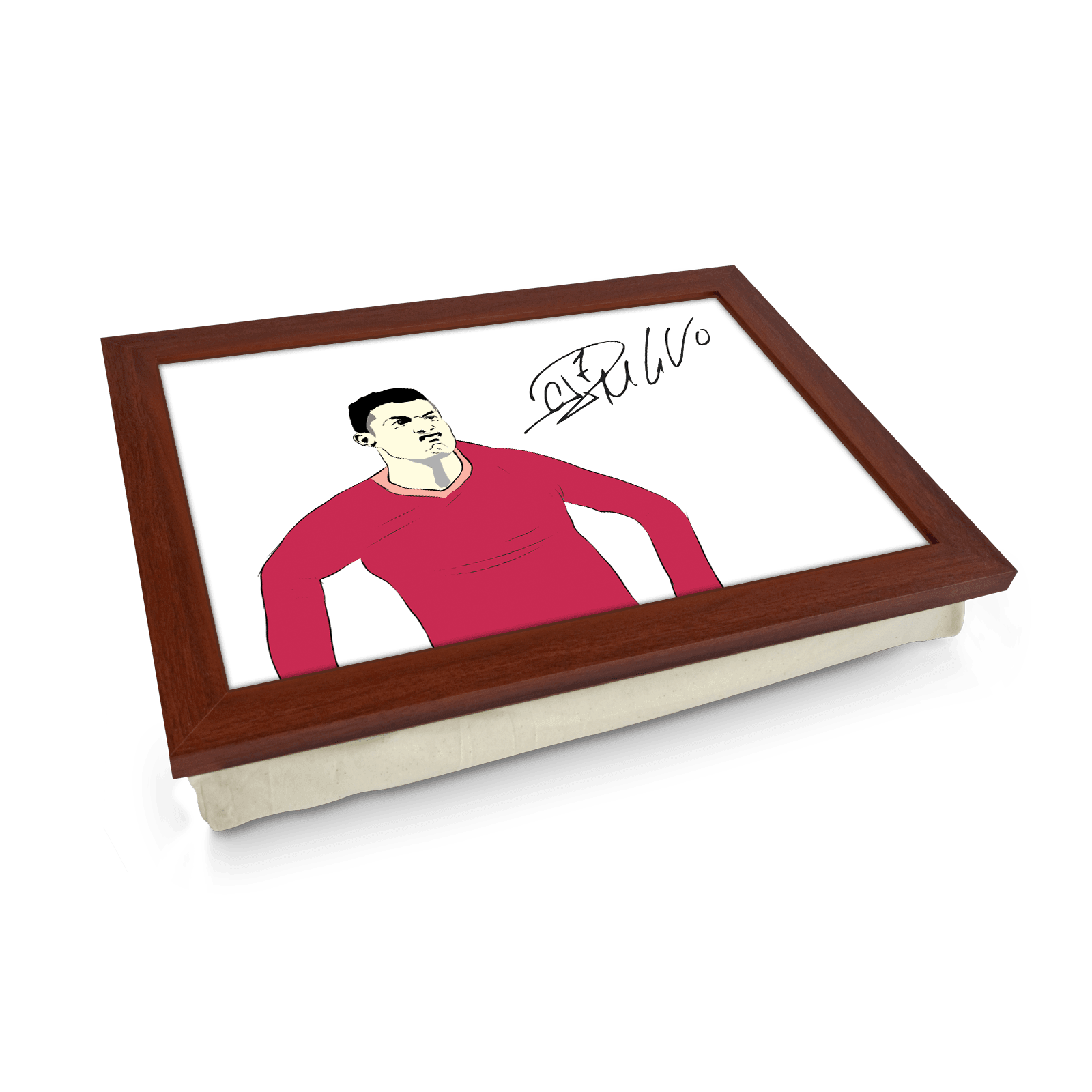 Cristiano Ronaldo Printed Signature Football Lap Tray - L653 - Cushioned Lap Trays by Yoosh