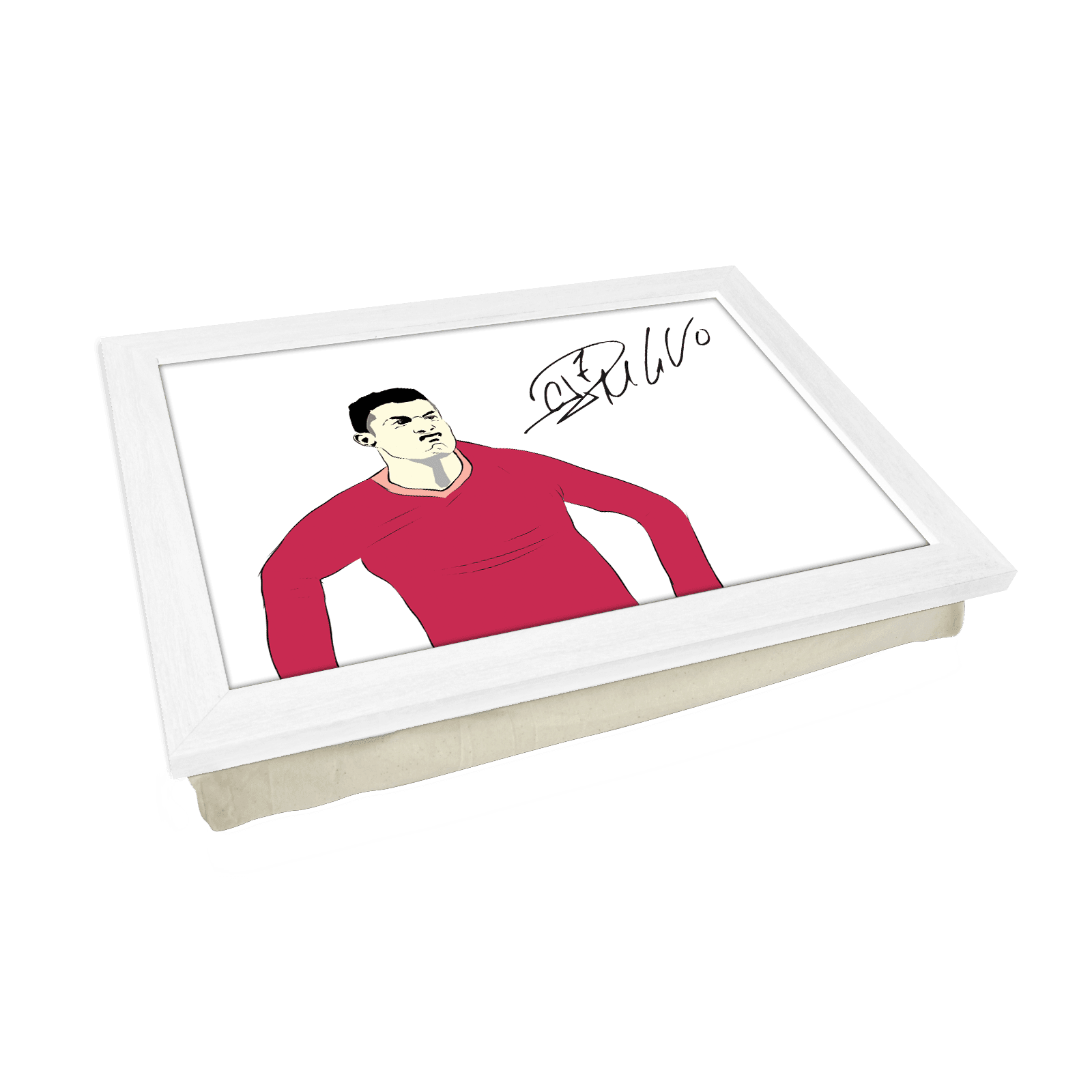 Cristiano Ronaldo Printed Signature Football Lap Tray - L653 - Cushioned Lap Trays by Yoosh