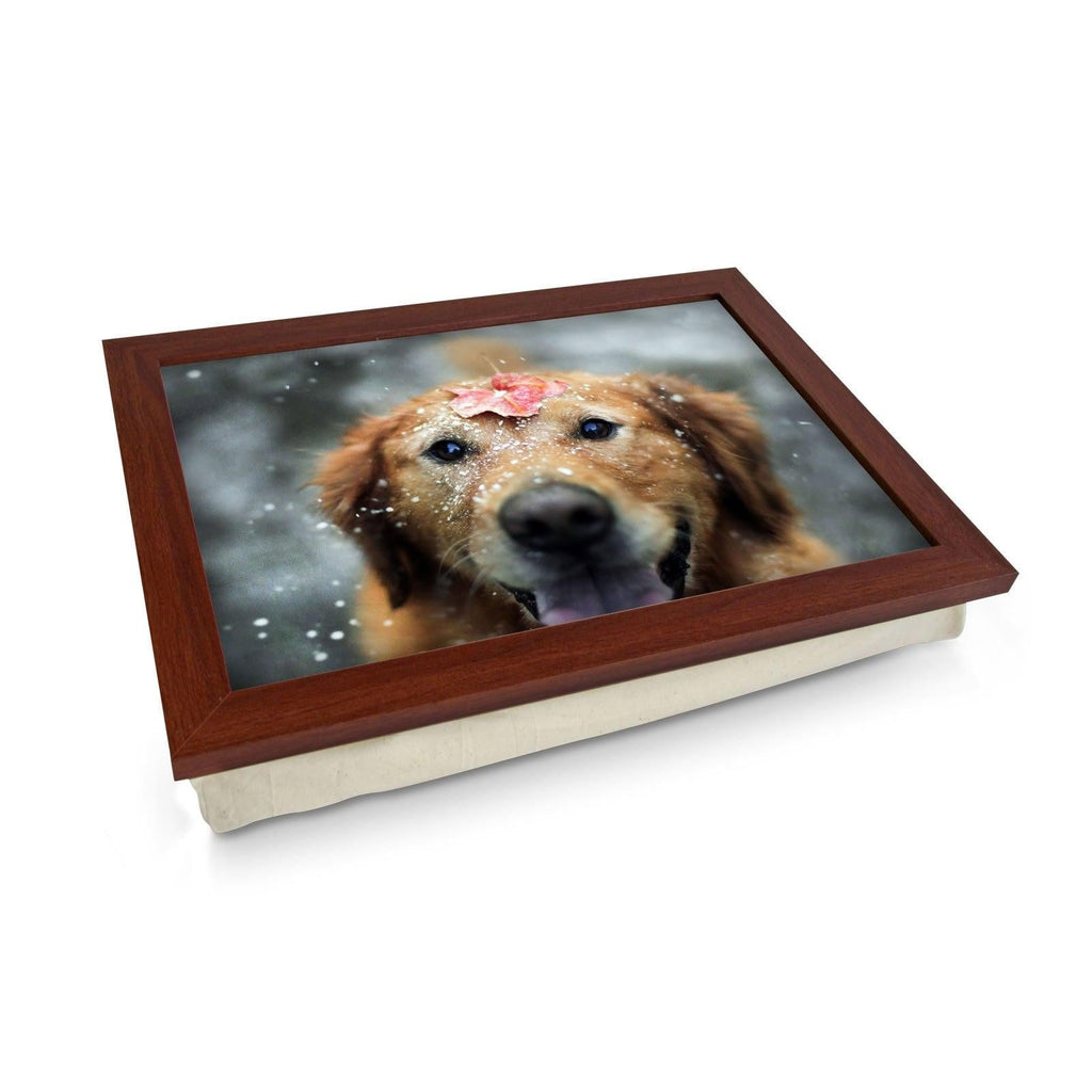 Dog in Snow Lap Tray - L0025 Personalised Lap Trays